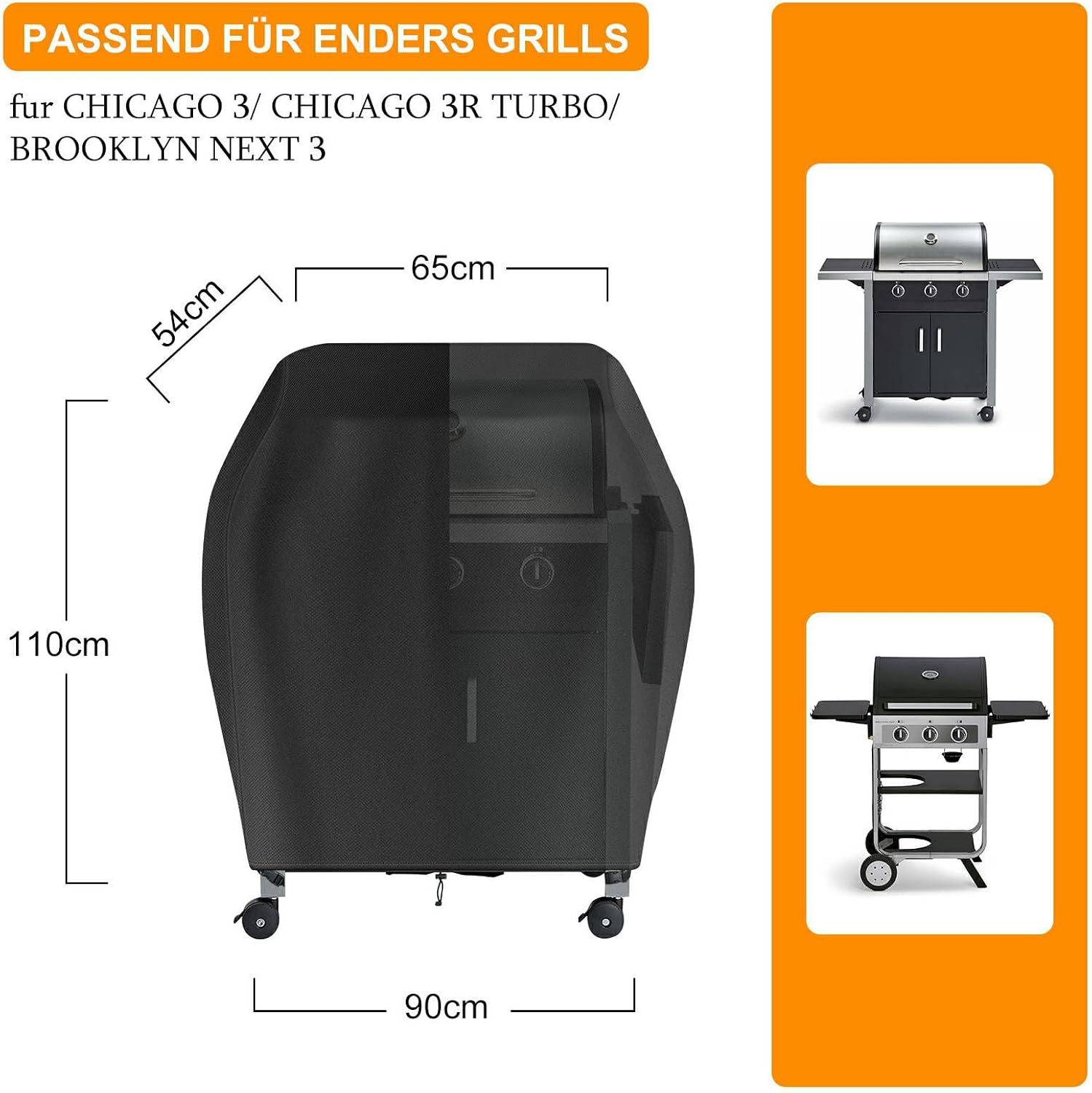 Detalle 2 de Raweao 276 / TH-4 grillskydd i 500D Oxford för Enders Chicago 3