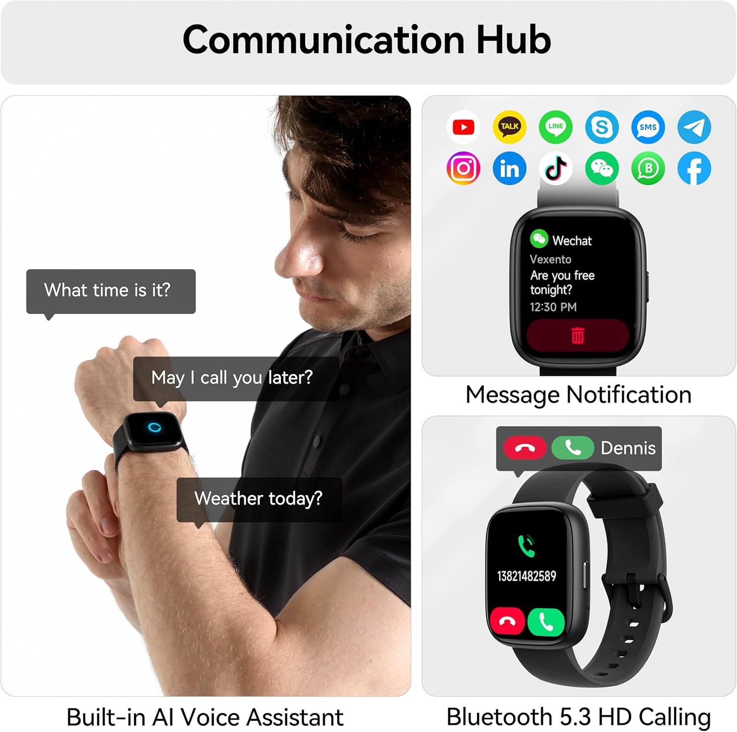 Detalle 2 de Smart Watch with Alexa Built‑in 1.83" fitness watch