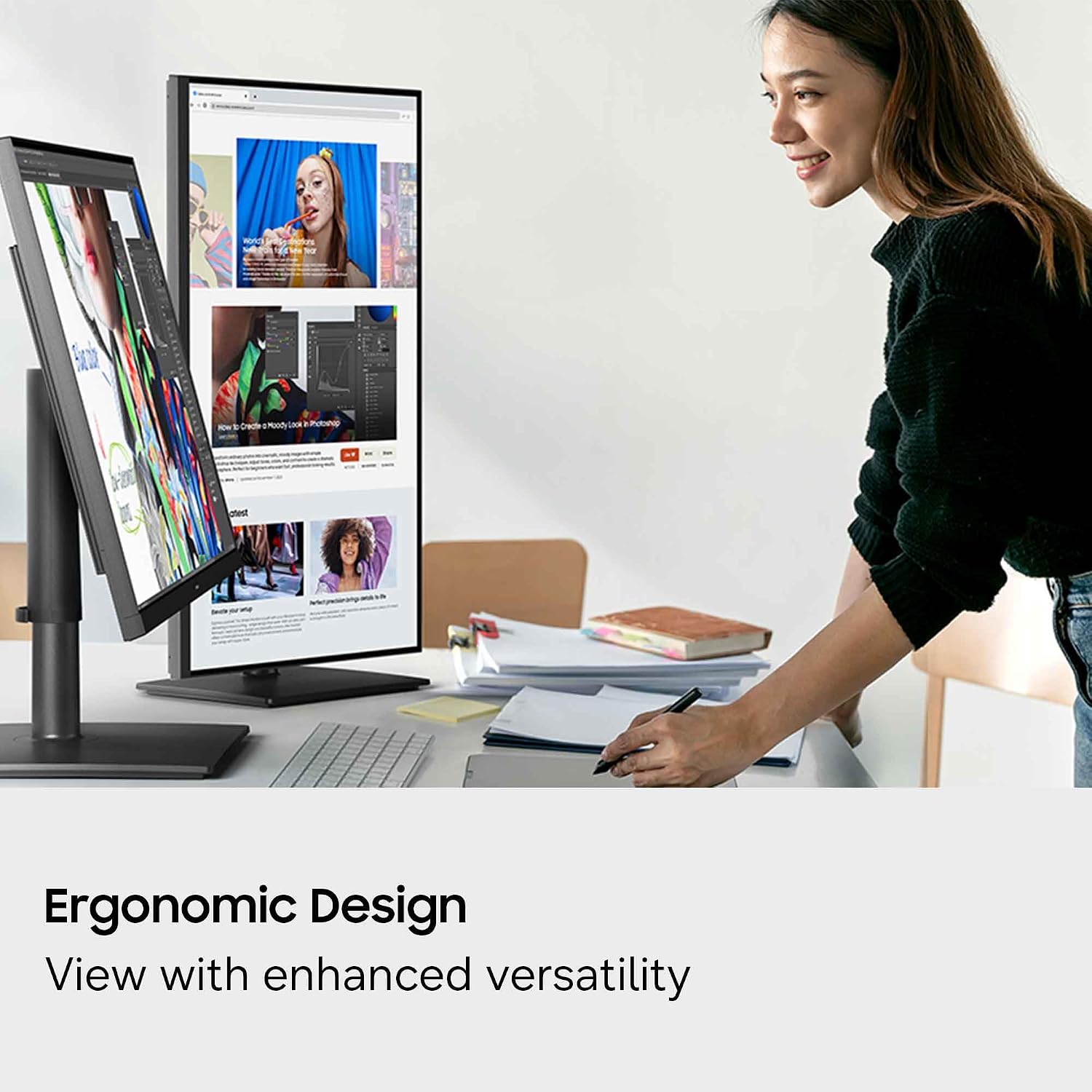 Detalle de Samsung 32" ViewFinity S8 (S80UH): 4K UHD Performance with USB-C and Ergonomic Design