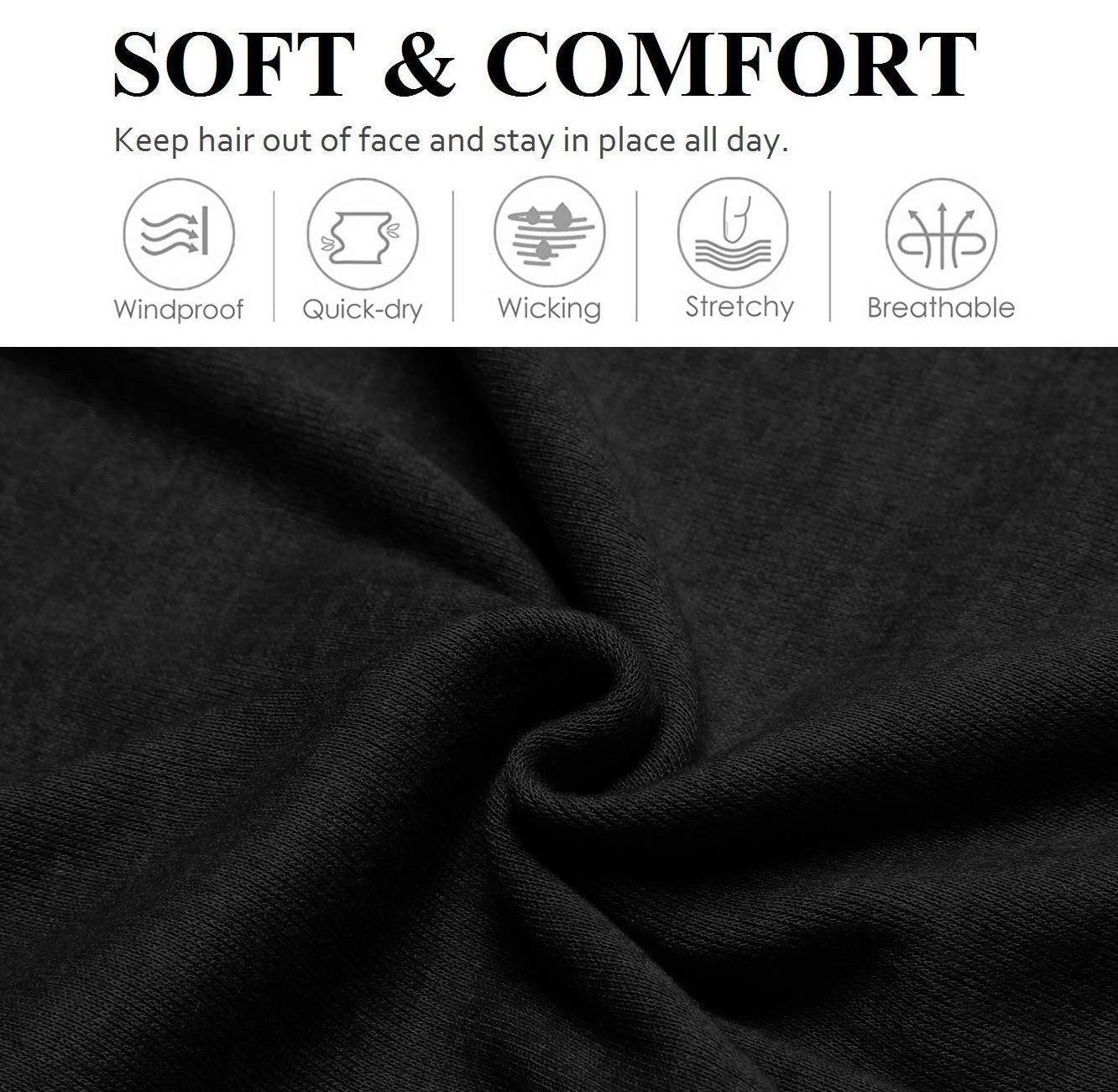 Detalle de Huachi 16-Pack Non-Slip Women’s Headbands (Cheetah Print & Stripes)