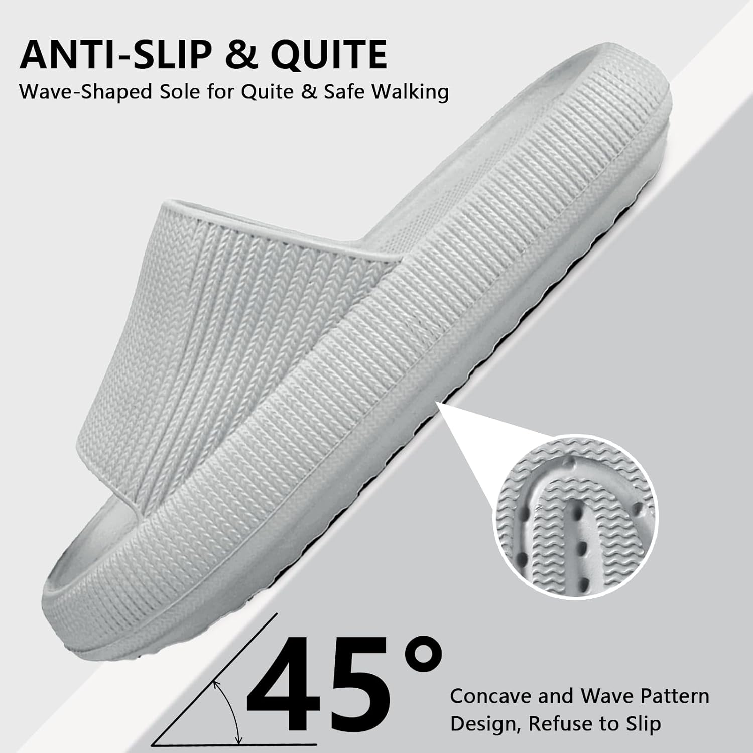 Detalle de HEOAARG tongs chaussons antidérapants 4 cm