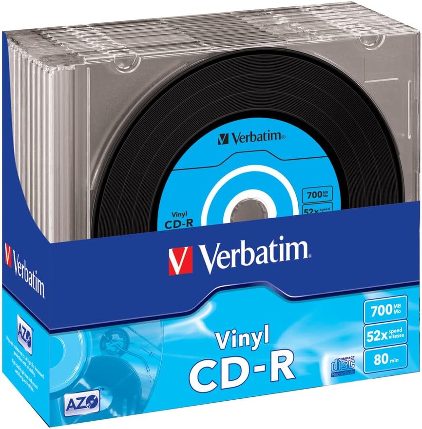 Detalle de Verbatim 2330524 AZO CD-R, 700 MB, 52x och bred utskrivbar yta, 25-pack