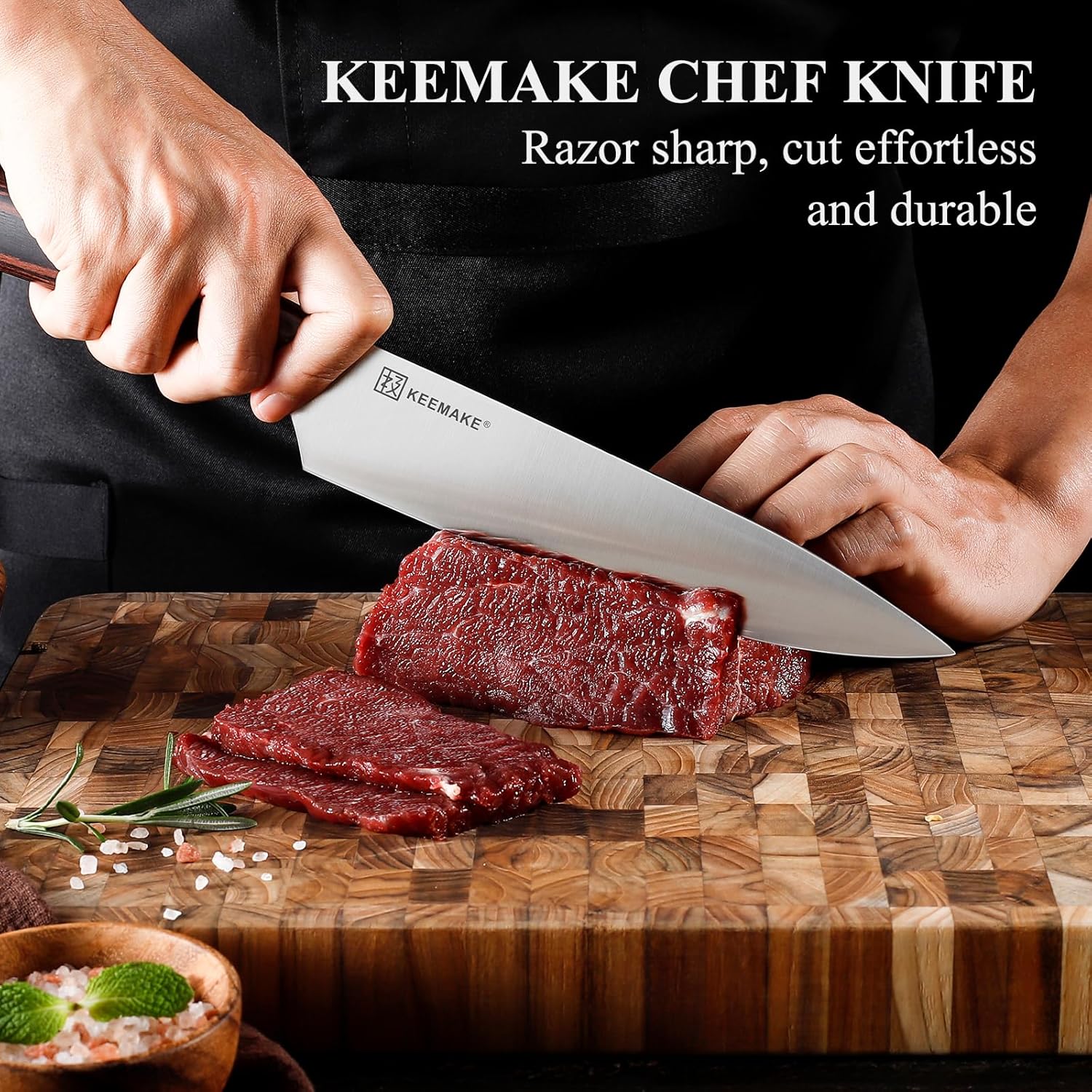 Thumbnail 2 de KEEMAKE Kochmesser 20cm Scharfes Kochmesser