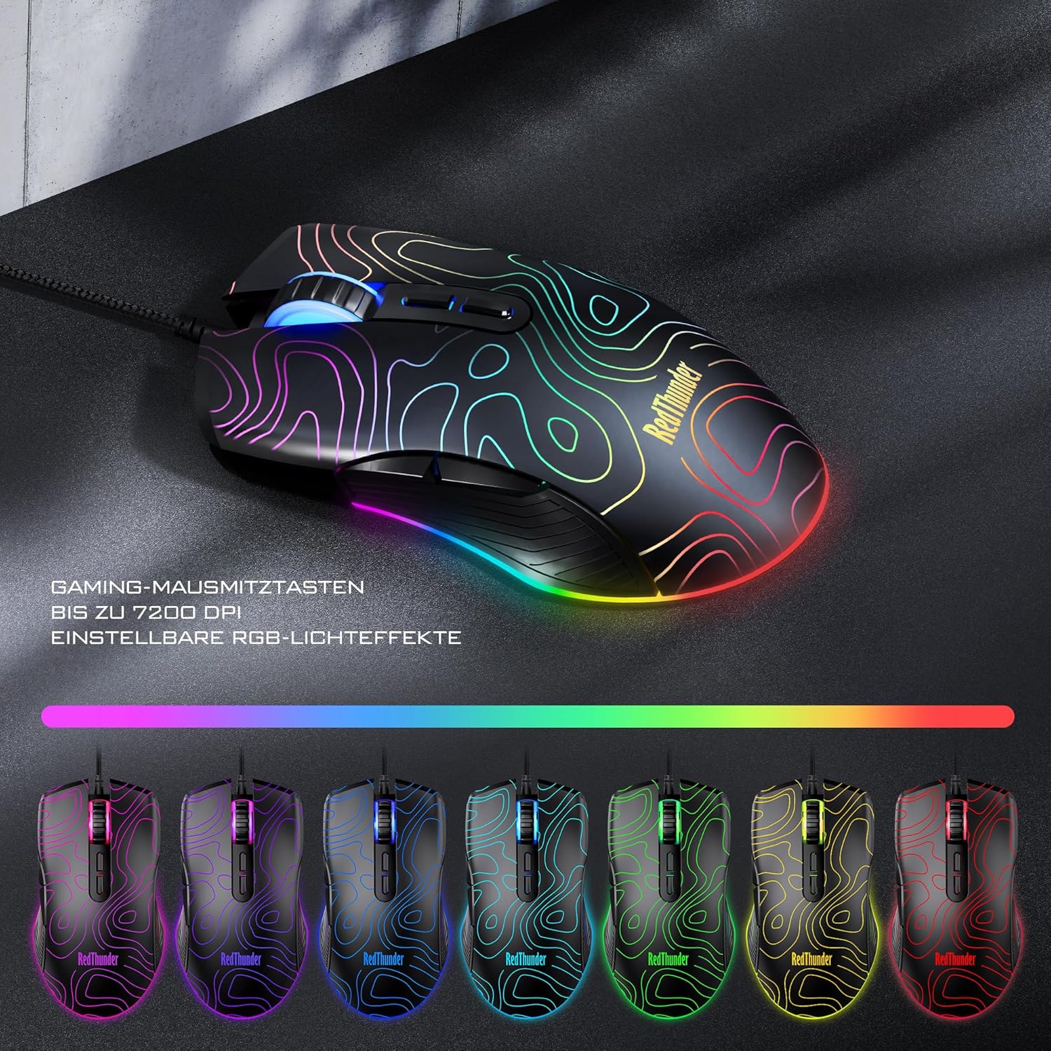 Thumbnail 5 de RedThunder K10 Gaming Tastatur und Maus Set 7200 DPI