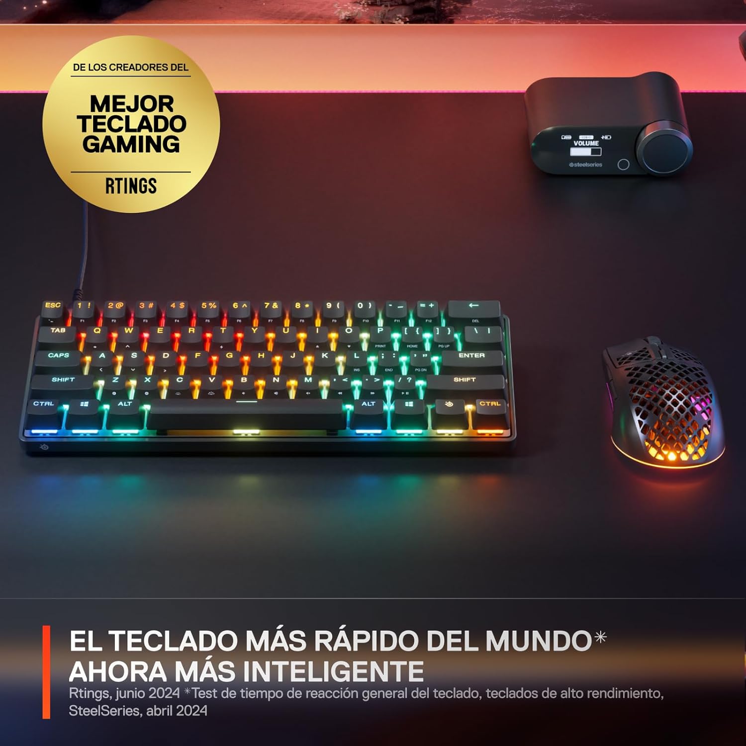 Thumbnail 1 de SteelSeries Apex Pro Mini Gen 3 OmniPoint 3.0 (Rapid Trigger, Rapid Tap, RGB, USB-C)