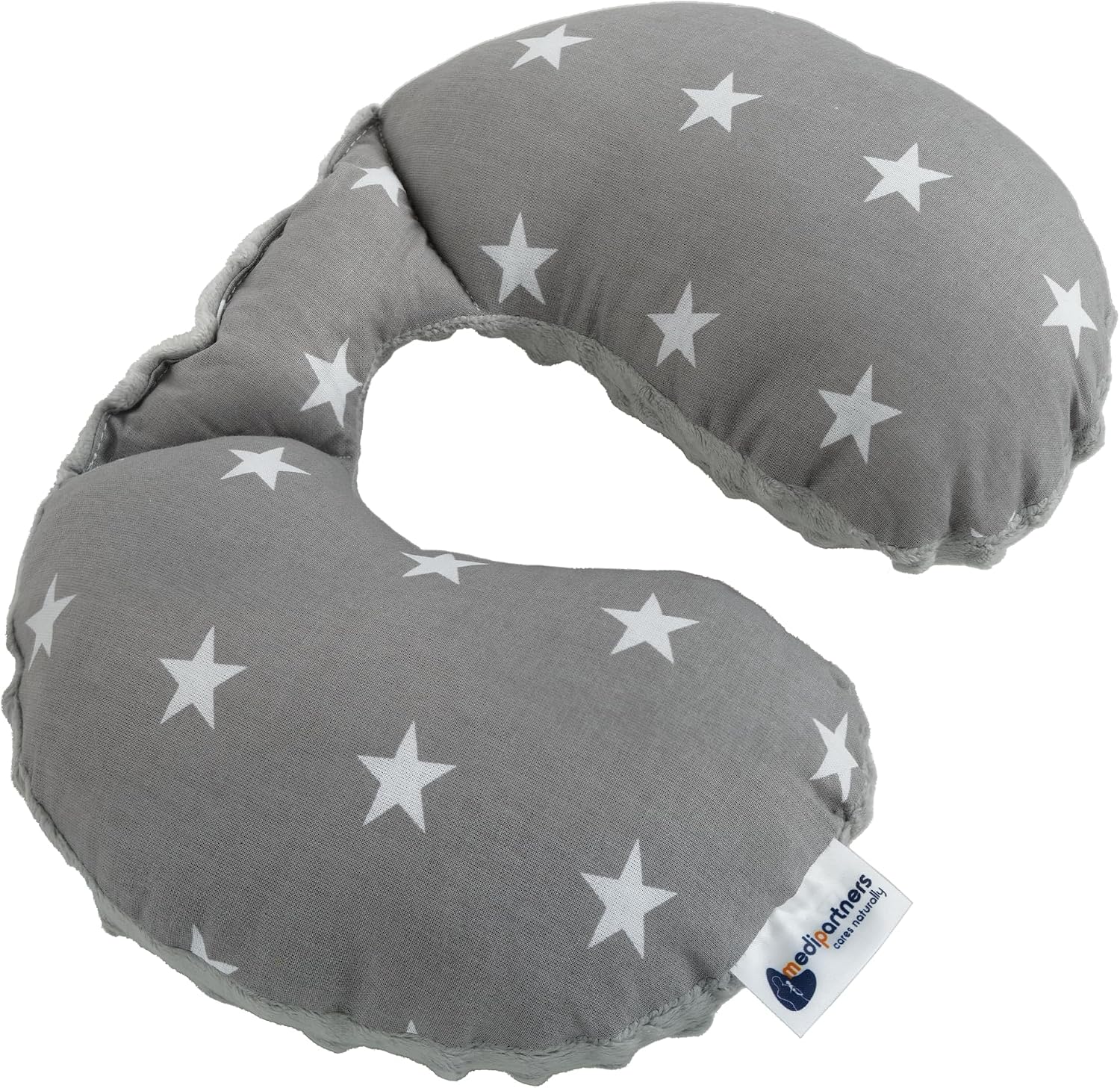 Thumbnail 6 de Medi Partners Coussin Voyage Enfant de Cou pour Bébé - Oreiller Nuque en Coton/Minky (Cerf Gris)