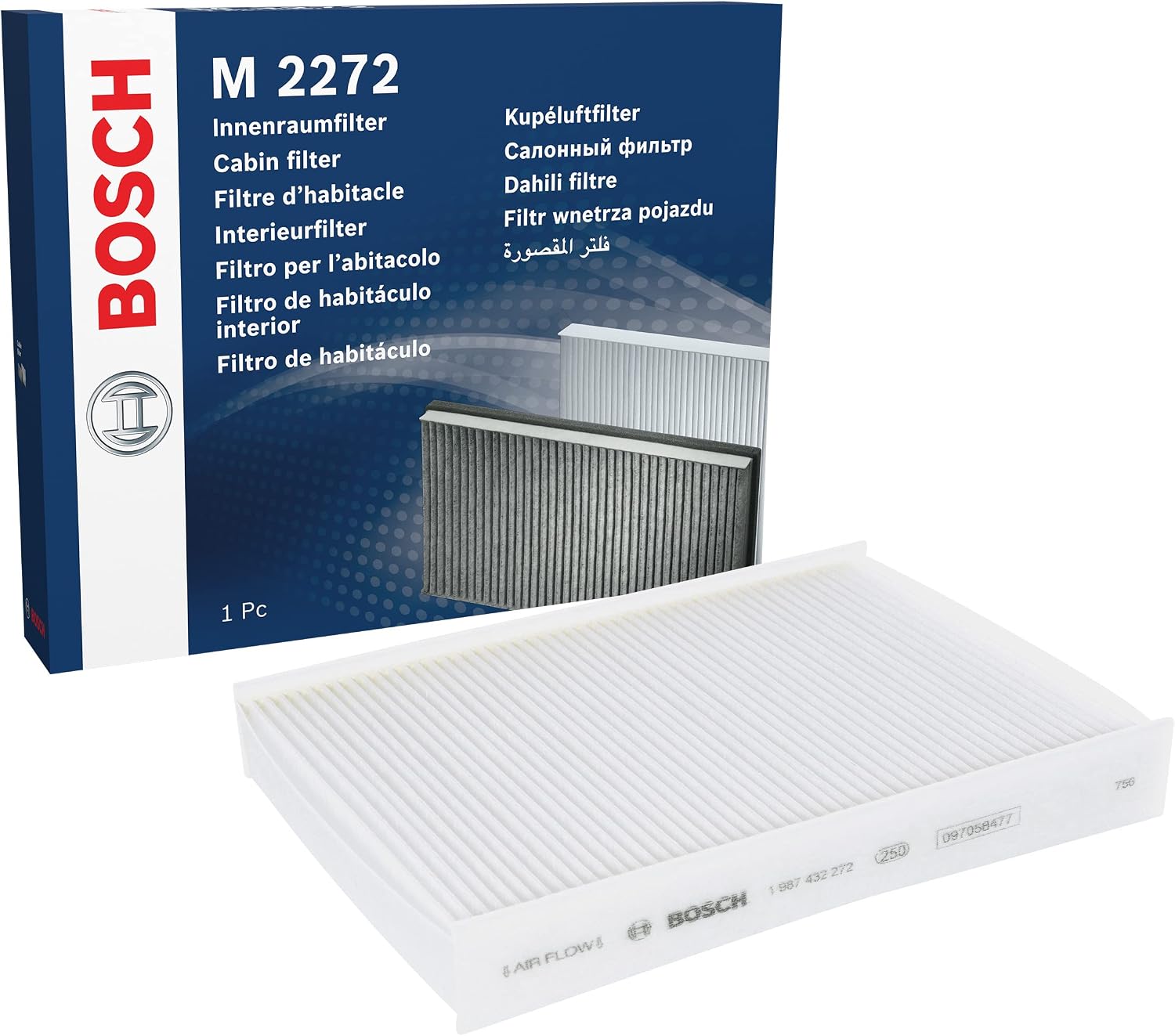 Detalle de Bosch R5573 kupéfilter med aktivt kol för SEAT Mii och VW UP!