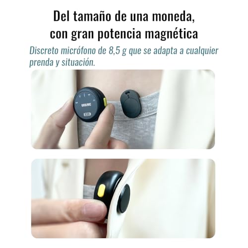 Thumbnail 4 de UROLMIC Micrófono Inalámbrico 2 en 1 para iPhone y Android | 40 h de batería, 55 m de alcance y cancelación de ruido