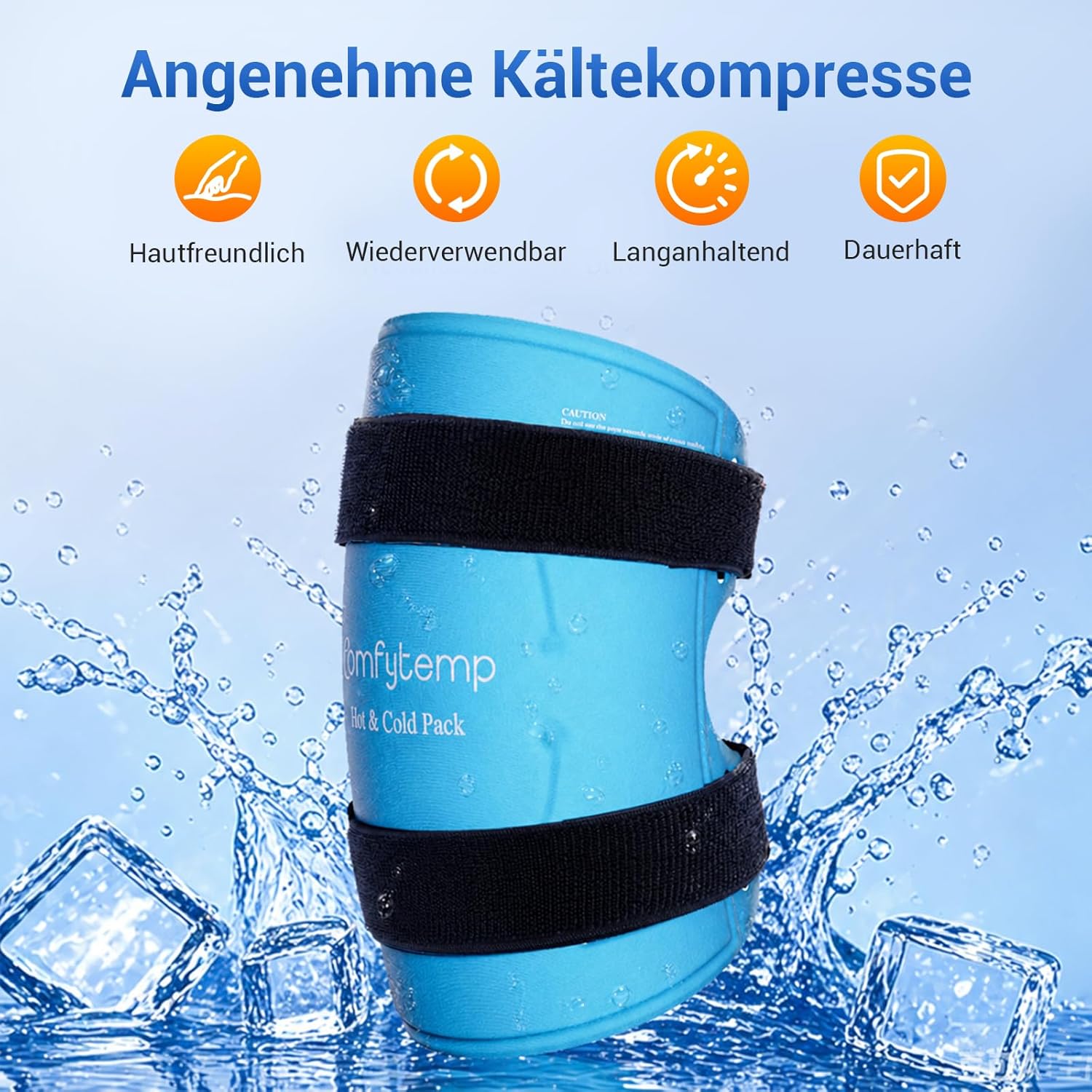 Detalle de Comfytemp Kühlmanschette Knie 35x27 cm