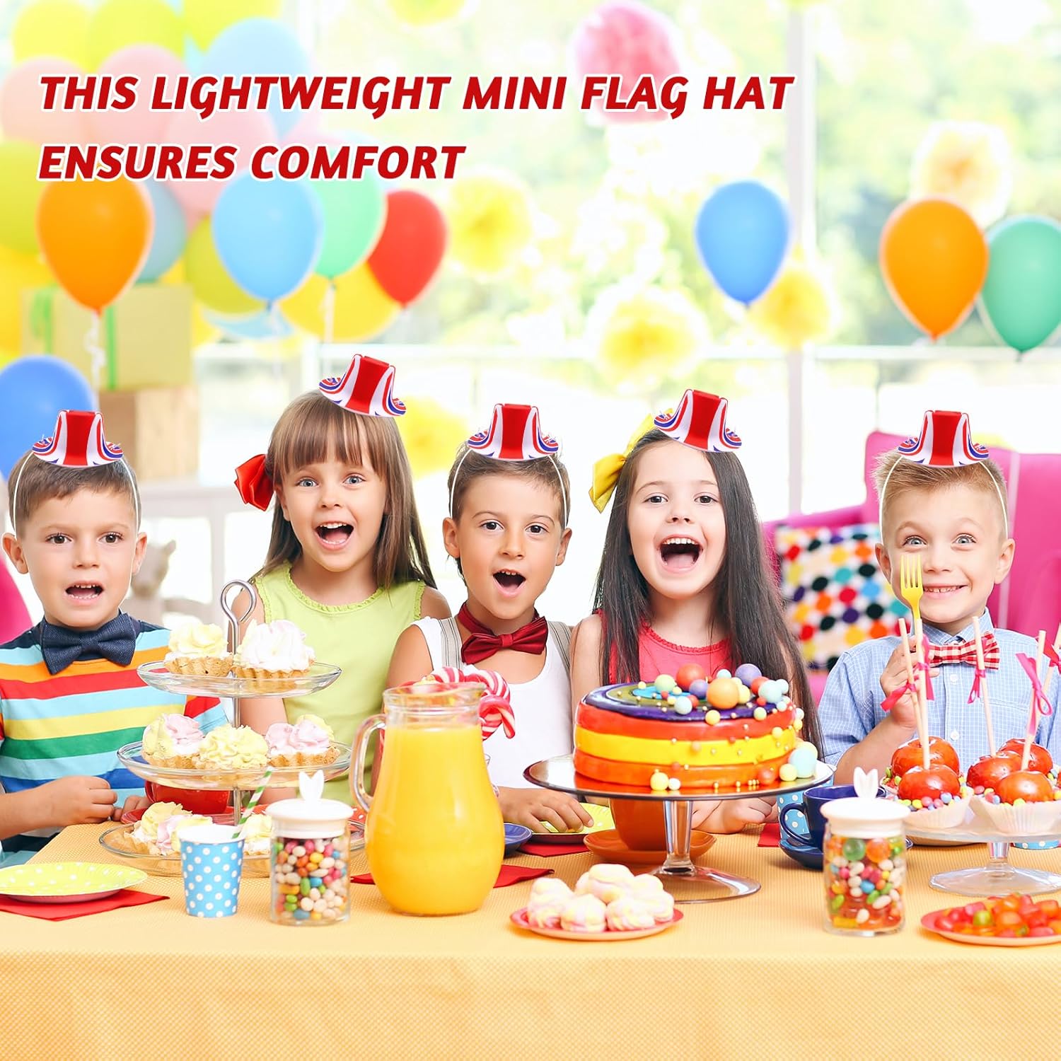 Thumbnail 3 de 10 Pcs British Flag Party Hats (Union Jack mini bowler hats) for VE Day 80th Anniversary celebrations