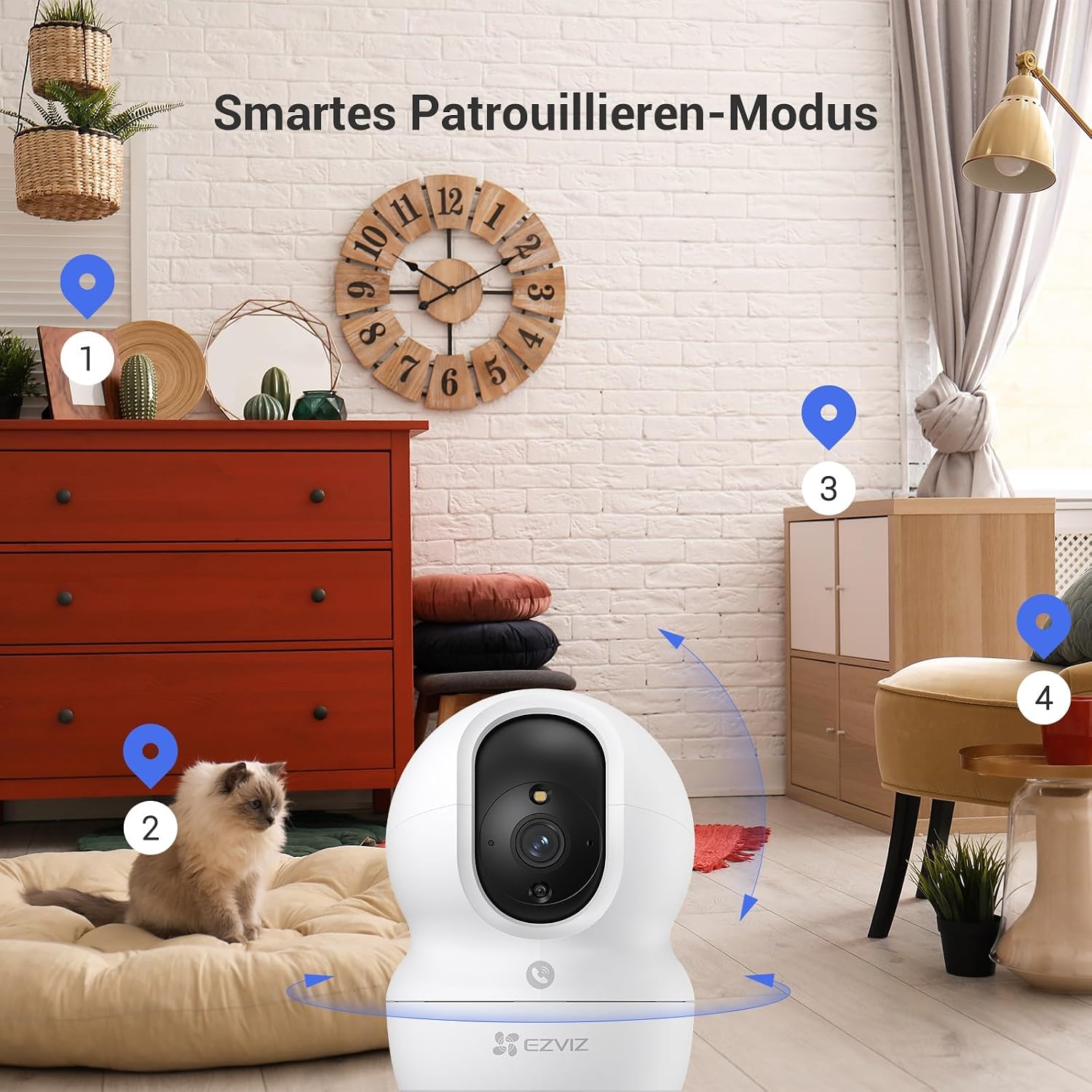 Detalle 2 de EZVIZ CP1 Pro 4MP Innenkamera 360° PTZ