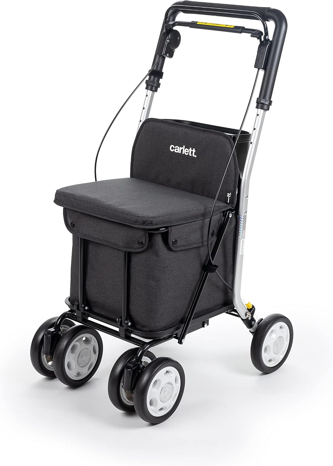 Detalle de Carlett Senior Comfort – czerwony wózek na zakupy 29 l z funkcją siedzenia