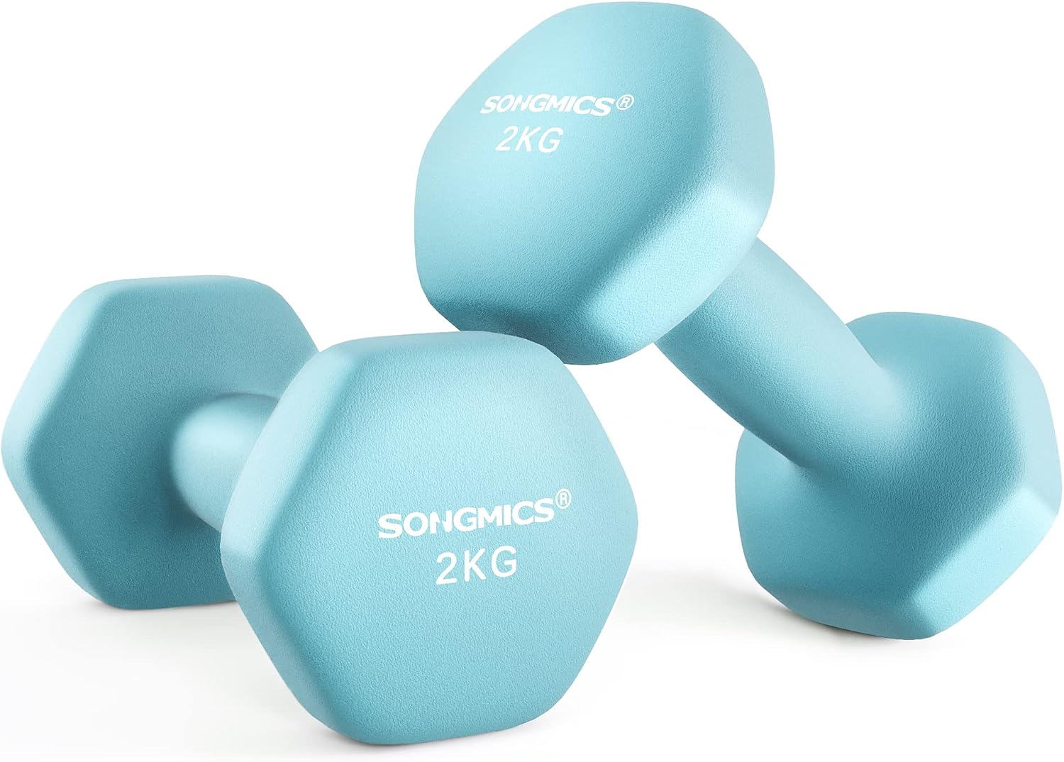 Detalle de SONGMICS Hexagon Hanteln Neopren 2er-Set