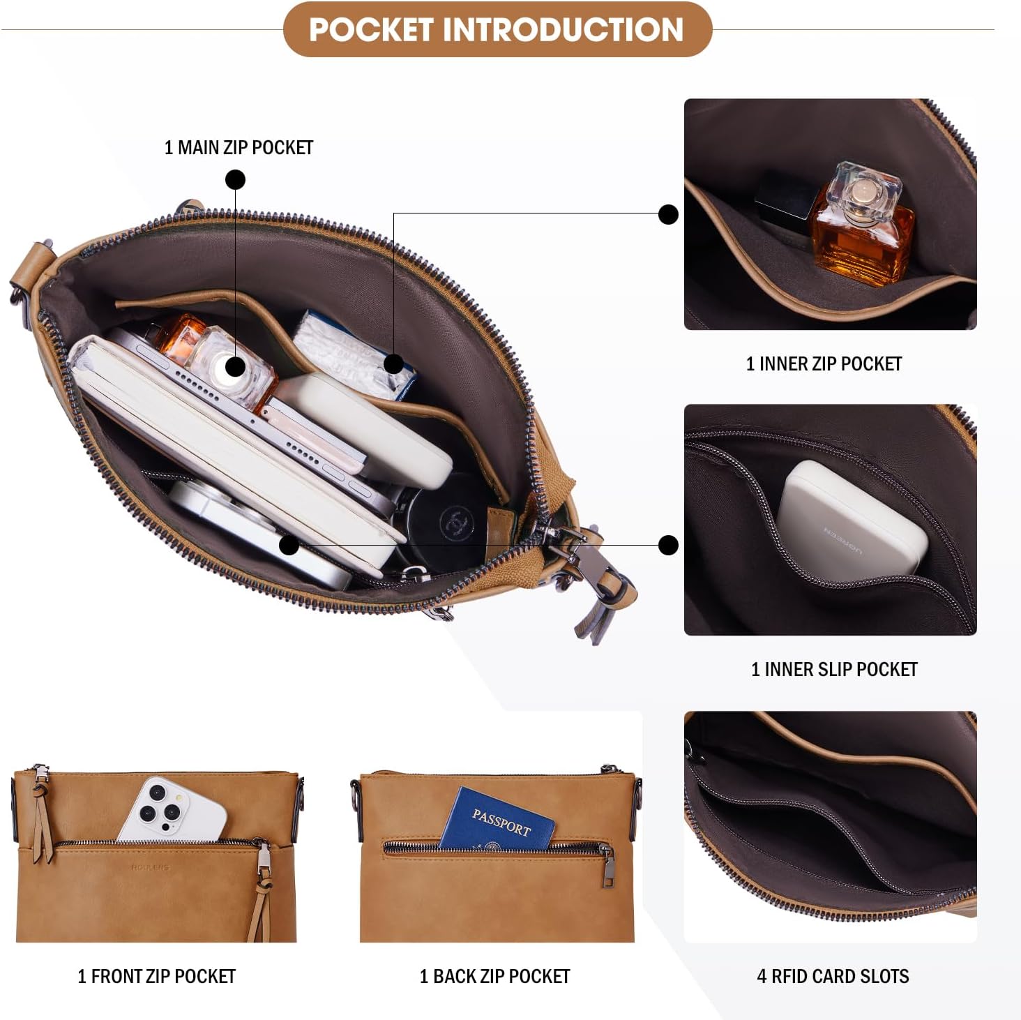 Thumbnail 3 de Roulens Trendy Crossbody Bag 11in
