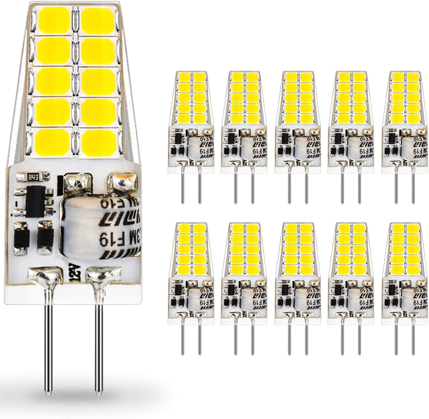 Detalle de Auting Bombillas G4 LED 12V 3W 300LM 6000K 10 unidades