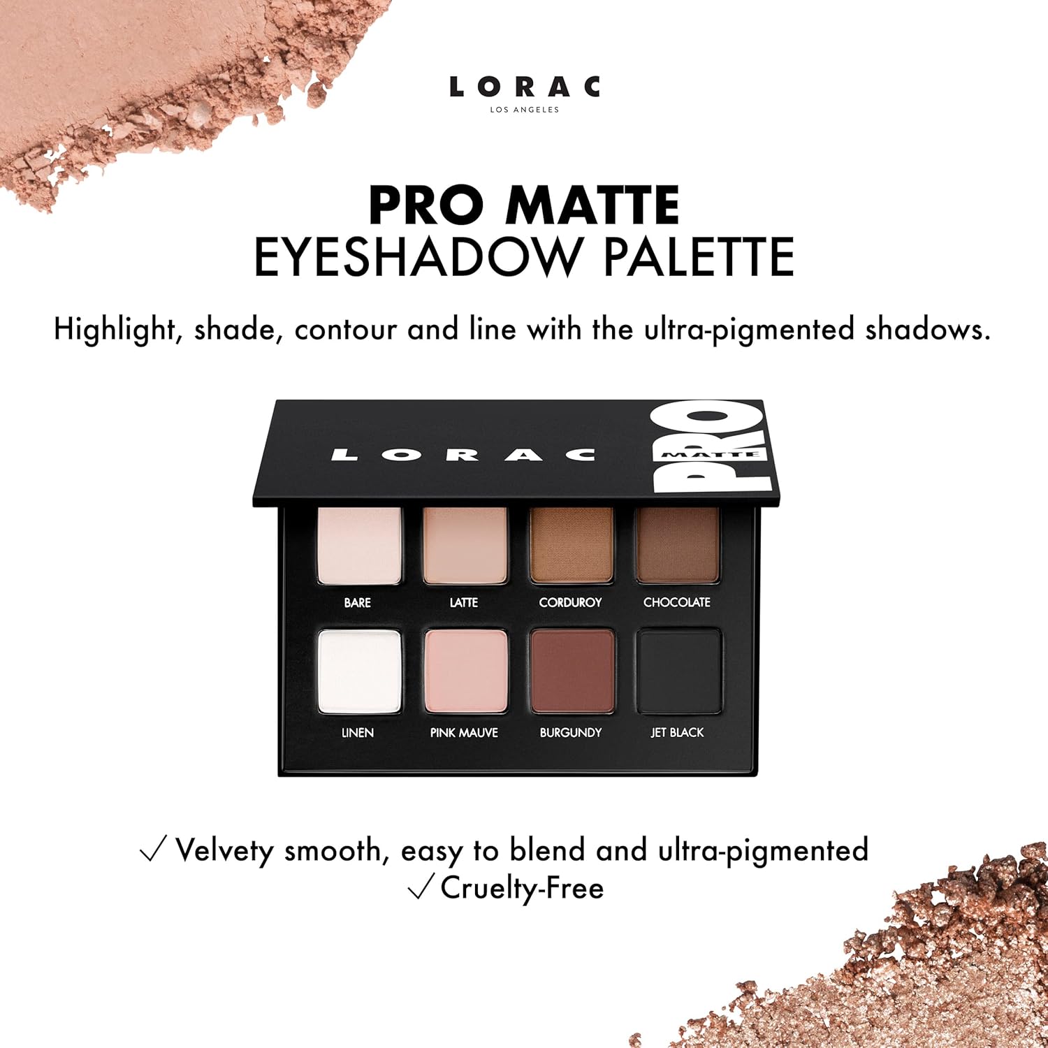 Detalle 2 de LORAC PRO Matte & Shimmer Eyeshadow Palette ๐จ