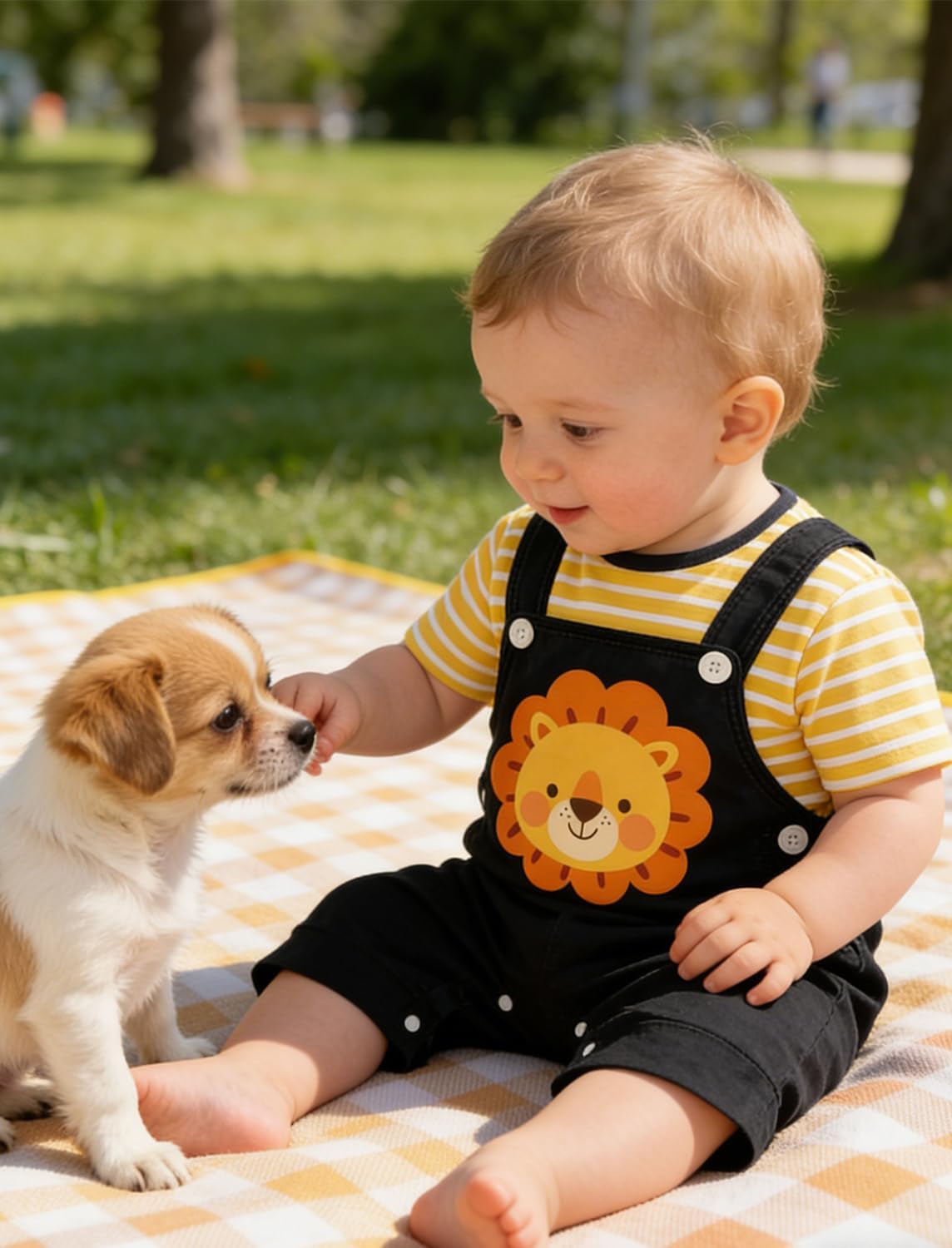 Thumbnail 4 de SFreeBo Infant 2-Piece Baby Boys Romper & Dungarees Set