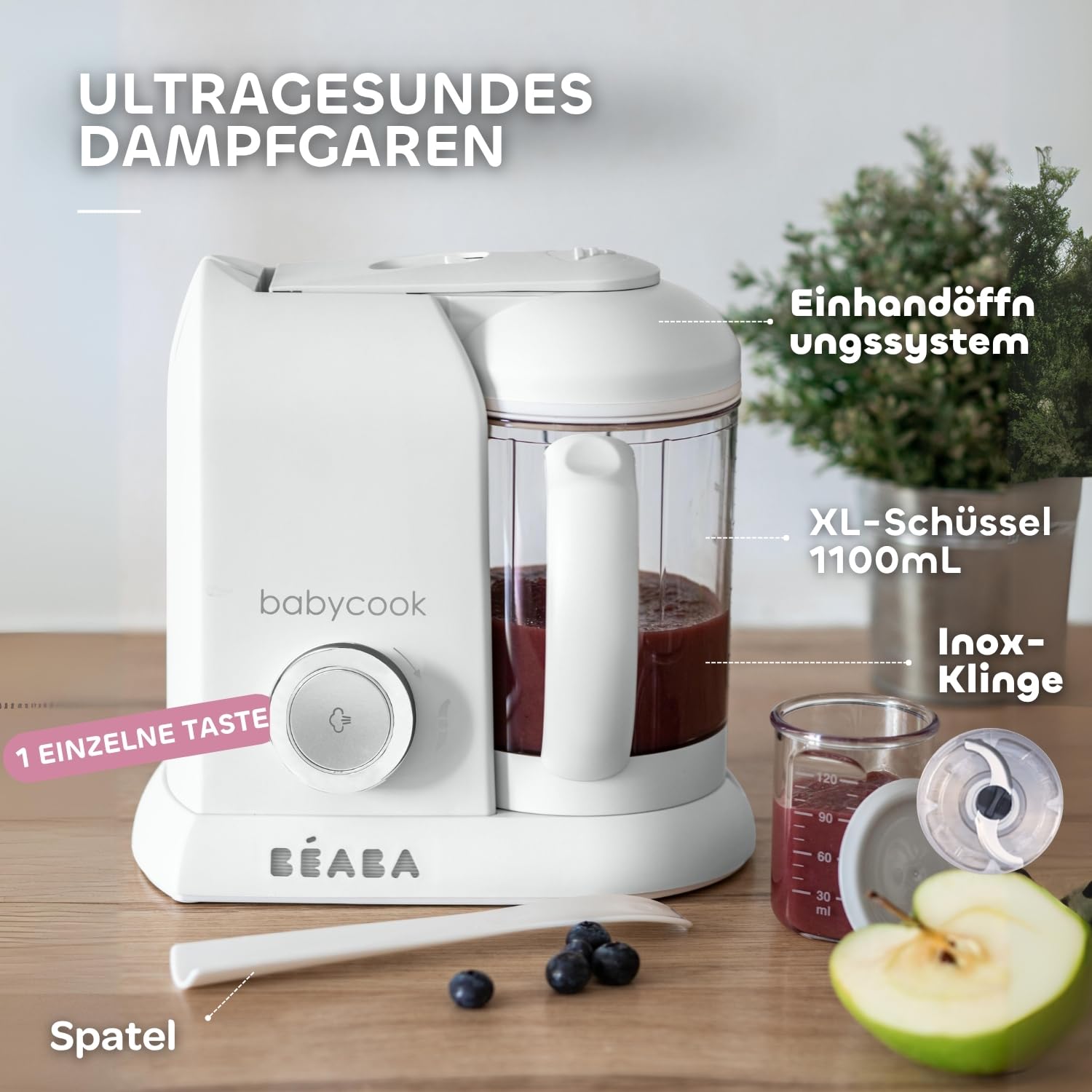Thumbnail 5 de BÉABA Babycook Solo – 4-in-1 Babynahrungszubereiter (Weiß/Silber)