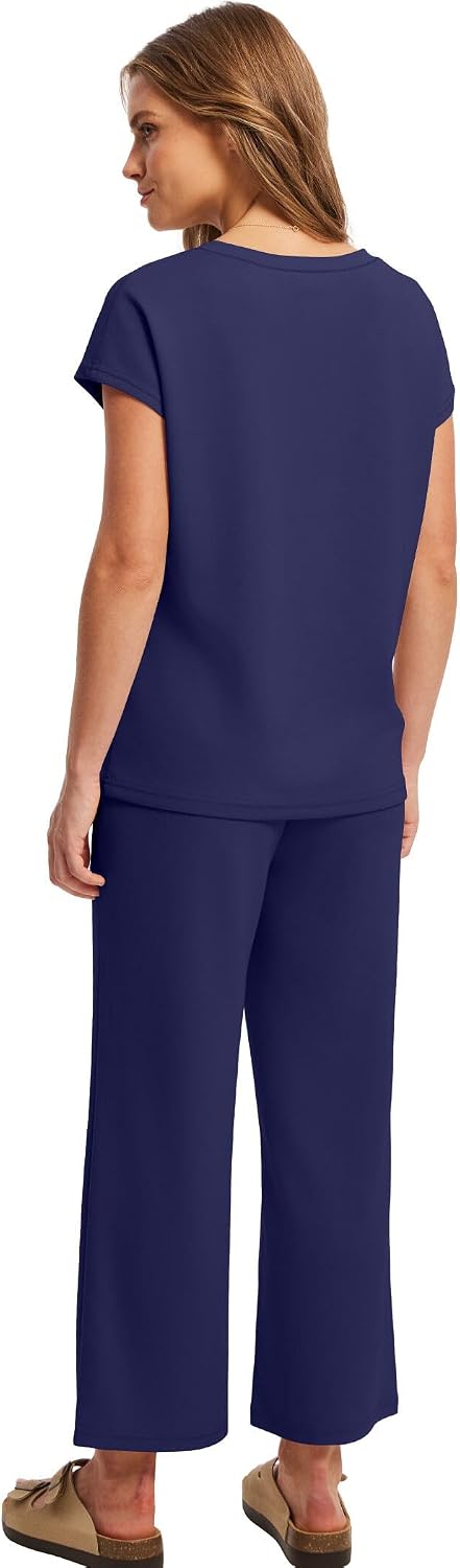Thumbnail 4 de Saloogoe Two Piece Sets V Neck 4-way Stretch