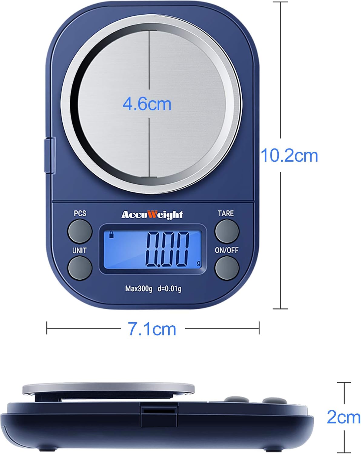 Thumbnail 4 de ACCUWEIGHT Blue 300g precision scale 0.01g