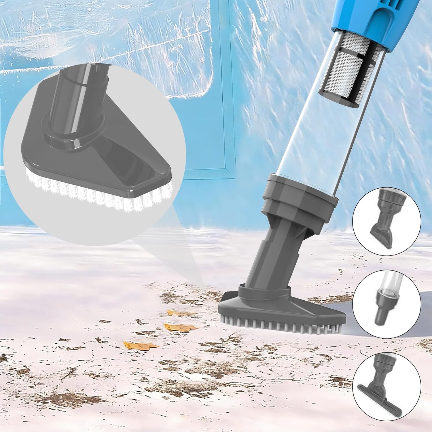 Detalle de PoolyPoly 3 en 1 Aspirateur de Piscine sans Fil – Polyvalent pour Spa et Petite Piscine