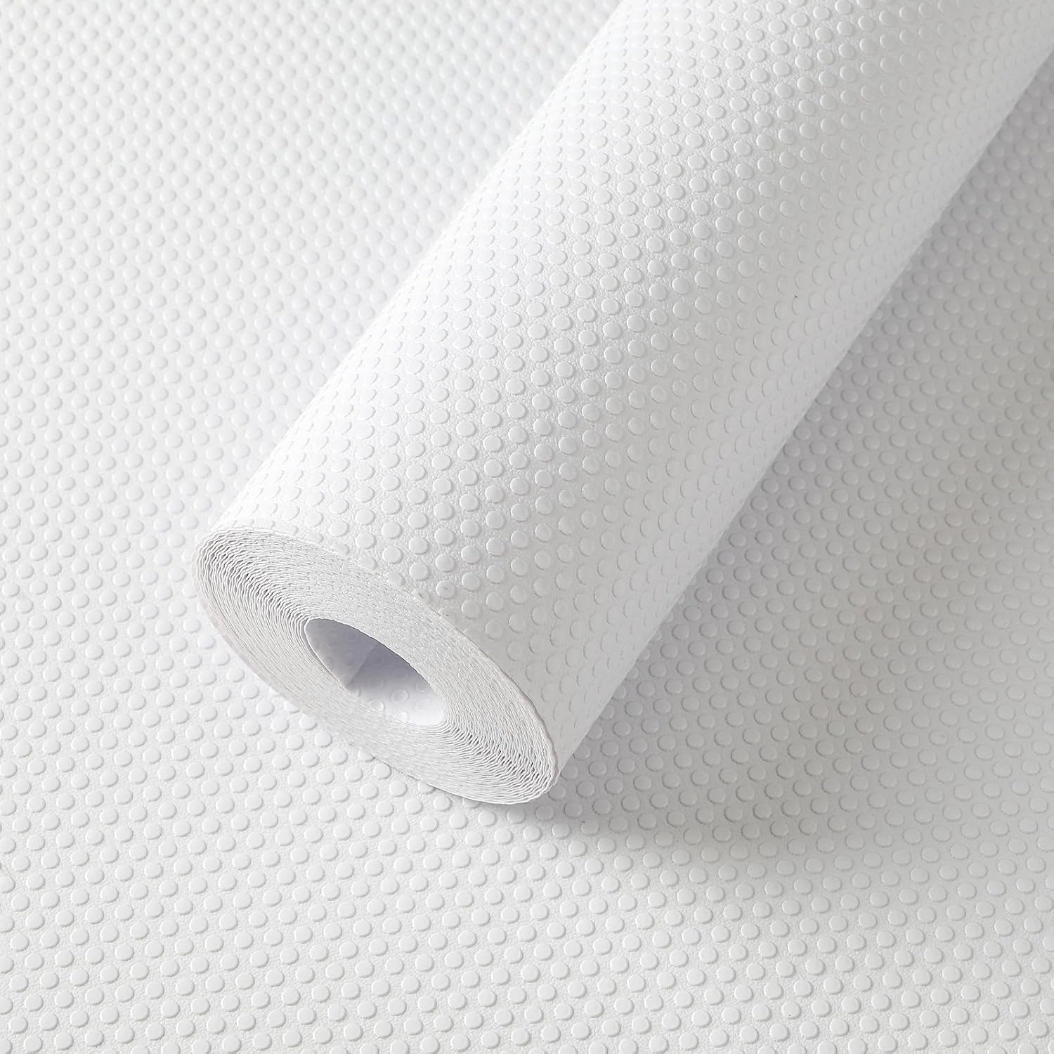FLPMIX Shelf Liner for Kitchen Cabinets (10 in Wide) EVA Waterproof Drawer Mat, 10" x 396" White