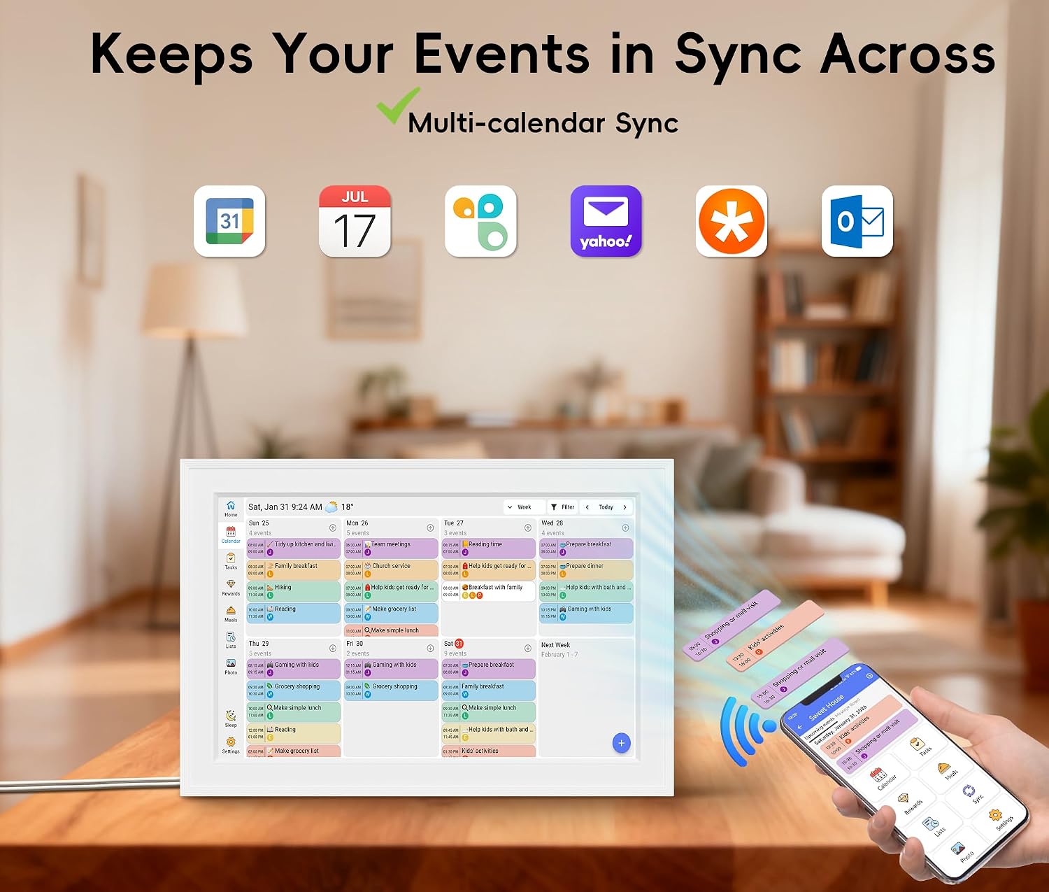 Detalle 2 de Digital Calendar 10.1-inch Smart Wall Planner