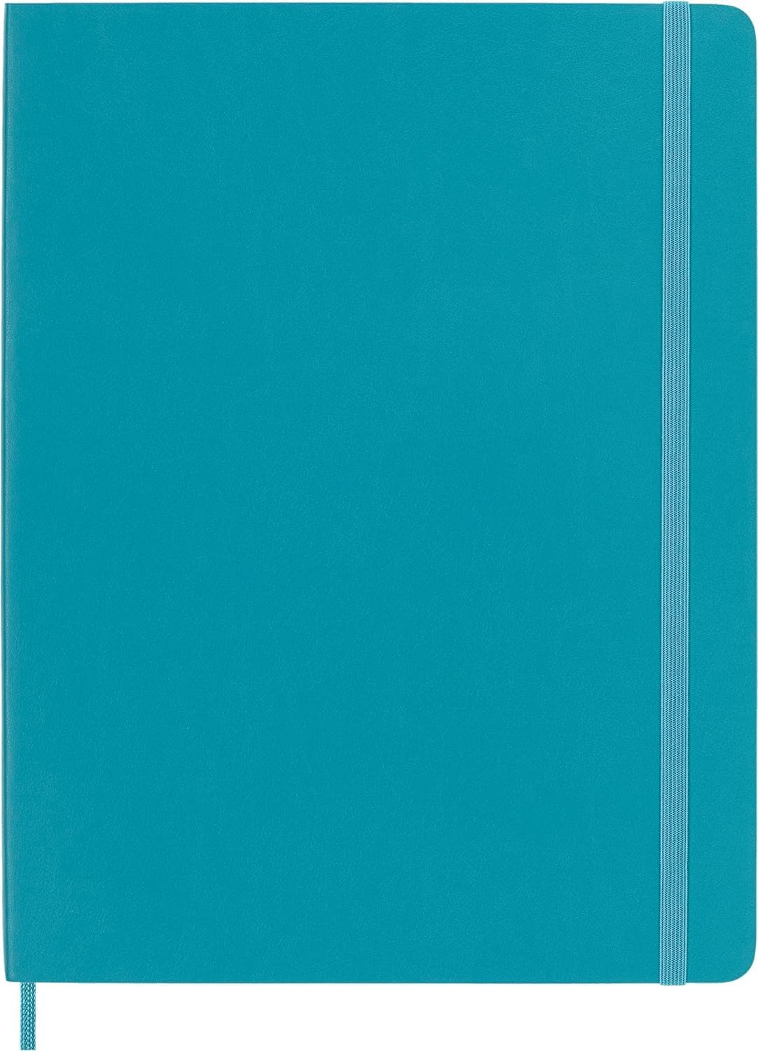 Thumbnail 1 de Moleskine Classic Ruled Notebook, Soft Cover in Reef Blue, Extra Large 19 x 25 cm