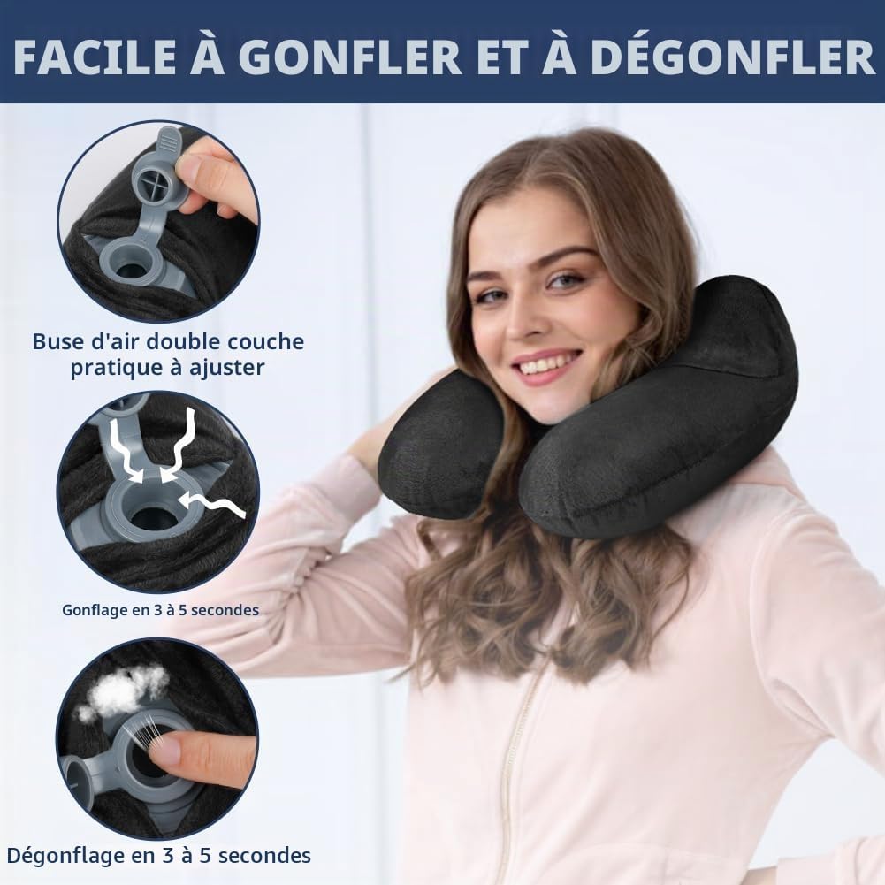 Thumbnail 4 de Flintronic Coussin de Voyage Gonflable 2 pièces