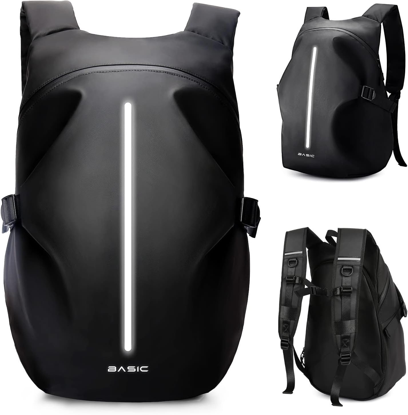 HYC00 Motorradrucksack wasserdicht für Herren – Helmrucksack mit erweiterbarem Bereich