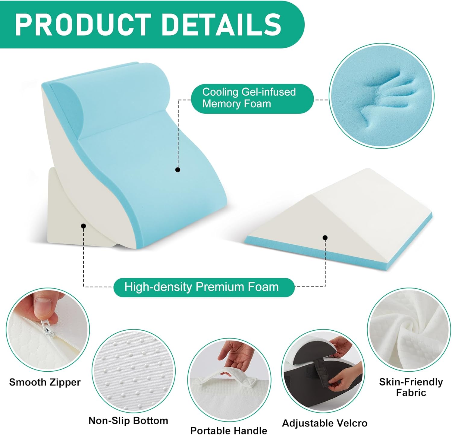 Thumbnail 2 de Bambulex 4PCS Wedge Pillow Set for After Surgery and GERD