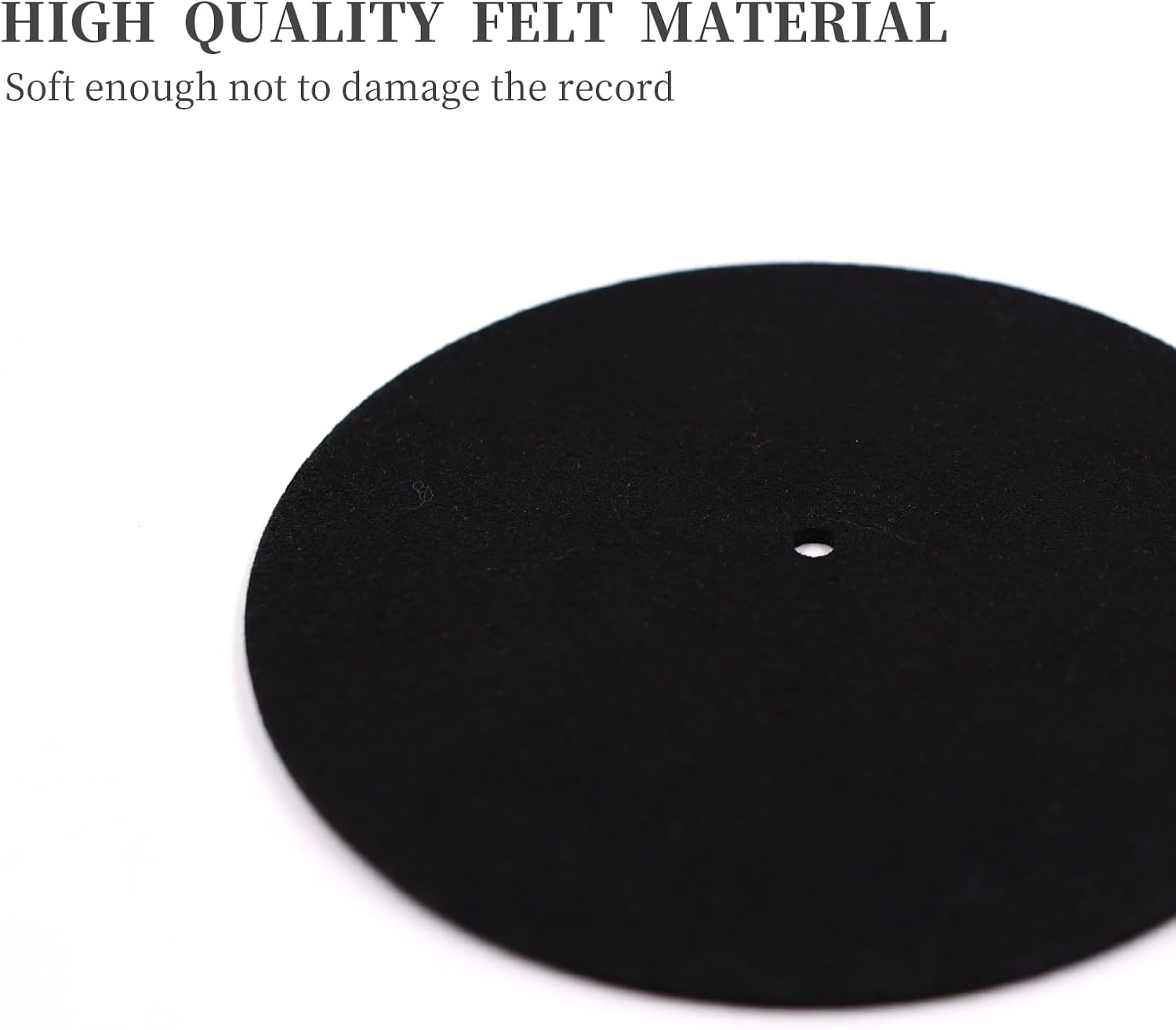 Detalle 2 de sdroceRyaM 7-Inch Turntable Slip Mat, 3 mm Polyester Felt
