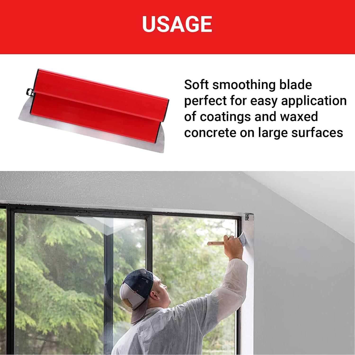 Detalle 2 de Drywall skimming blade 40cm stainless steel