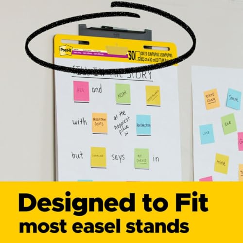 Detalle de Post-it Super Sticky Easel Pad, 25 x 30 in, White Lined, 4 Pack by Post-it