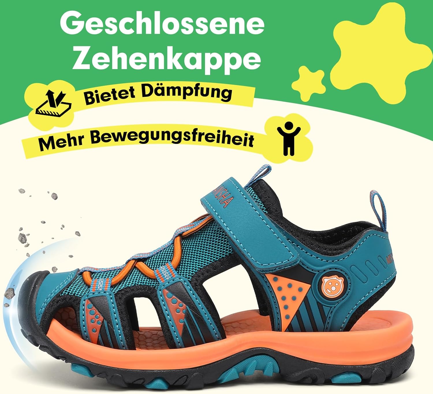 Thumbnail 6 de SAGUARO geschlossene Sandalen für Kinder – atmungsaktiv, gepolstert & griffig für Sommer-Trekking