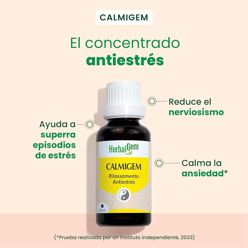Detalle 2 de HERBALGEM Calmigem BIO 30 ml — complemento natural para el estrés 💊
