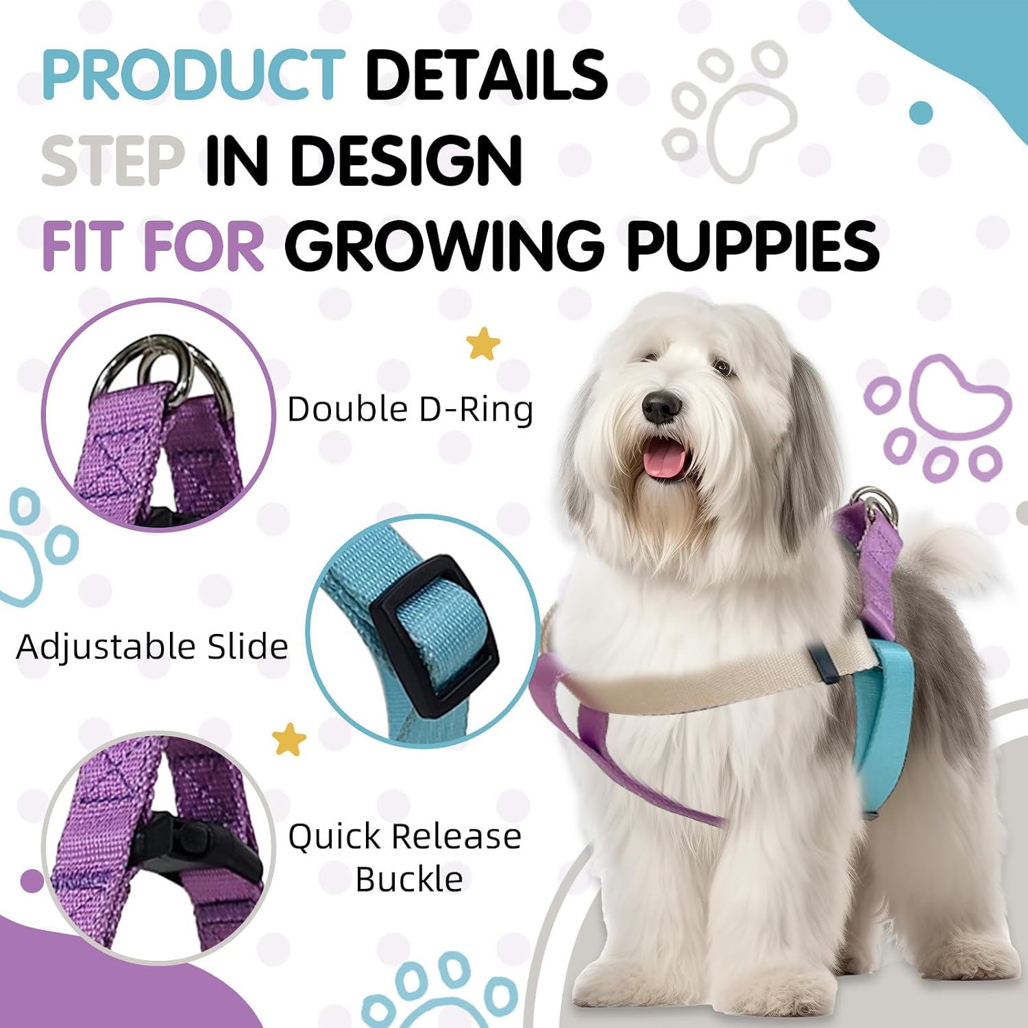 Detalle 2 de PawHuggies Dog Harness for Large Dogs