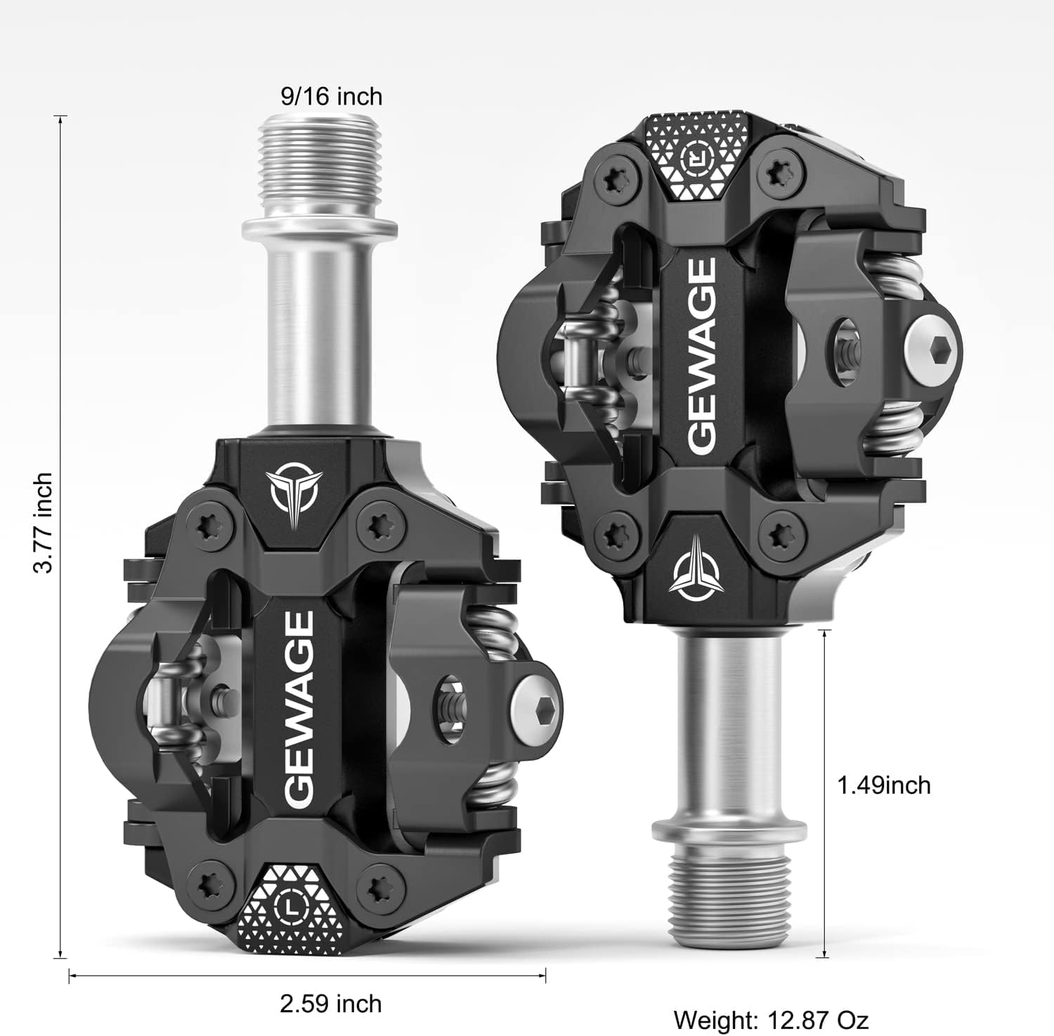 Detalle 2 de GEWAGE Pedali Klick MTB SPD 365 g