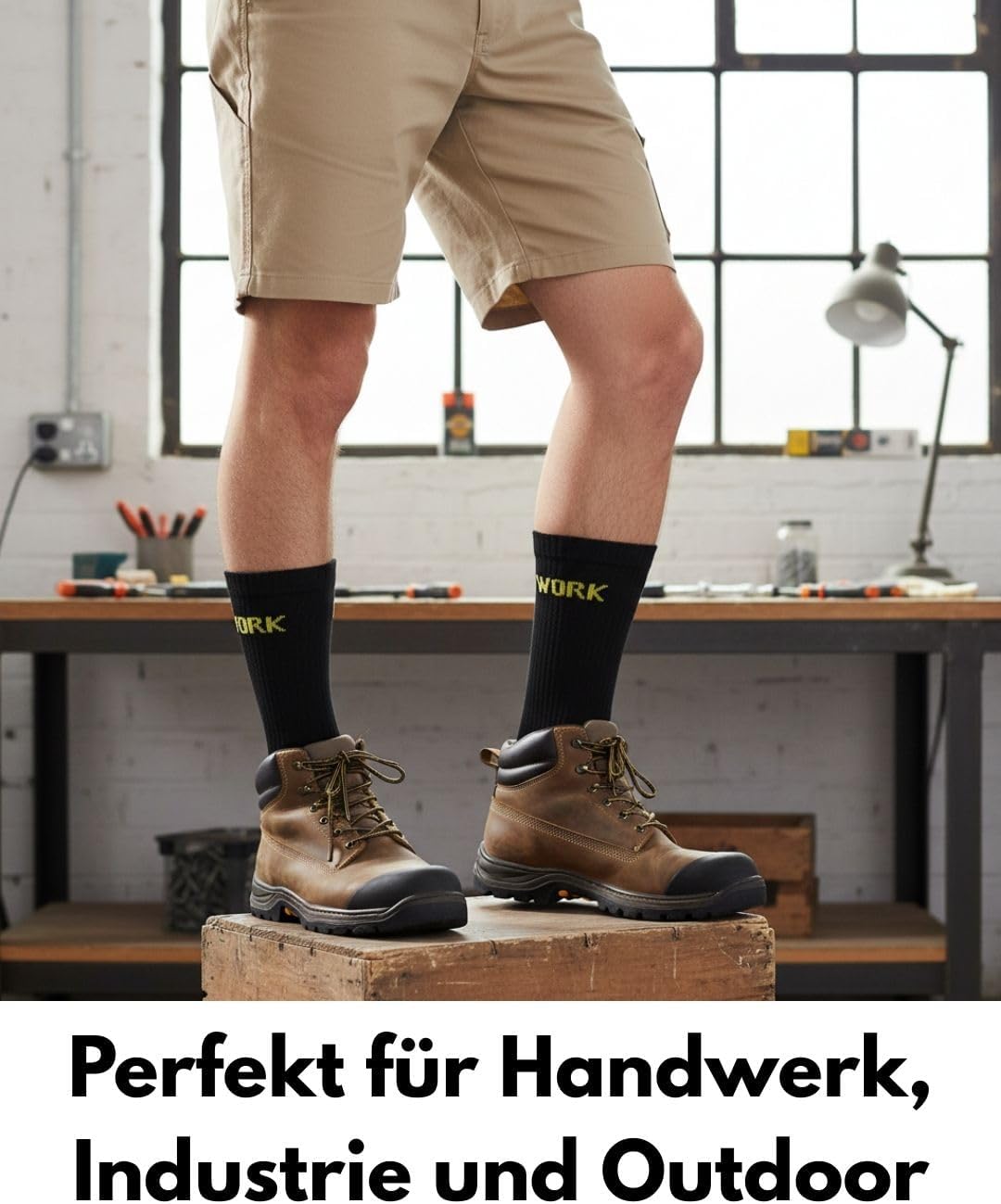 Thumbnail 4 de 10 Paar Arbeitssocken Herren WORK Socken Baumwolle