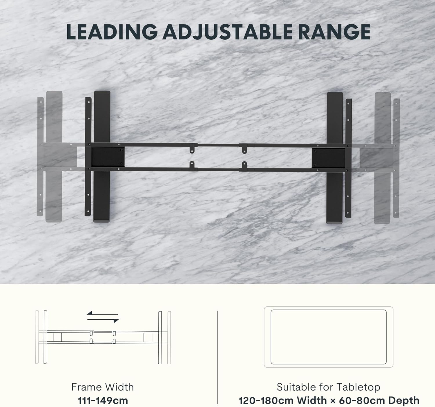 Thumbnail 5 de FLEXISPOT E6 MAX 140x80 Electric Standing Desk with Dual Motors and Memory—Black Frame, Maple Top