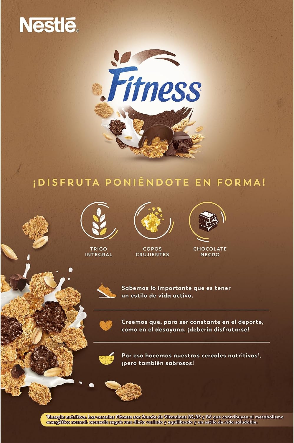 Thumbnail 2 de Nestlé Fitness Chocolate Negro, Pack de 12 x 540g 🍫