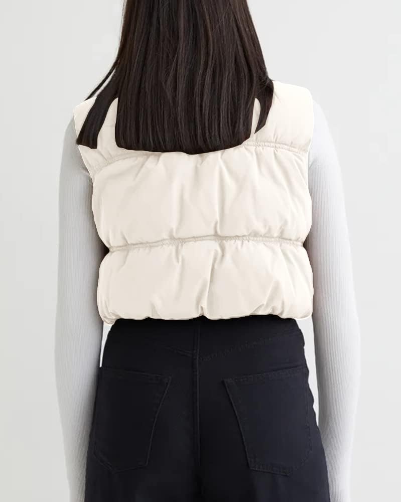 Thumbnail 1 de SySea Women's Cropped Puffer Vest, Zip Front, Stand Collar & Drawstring Hem