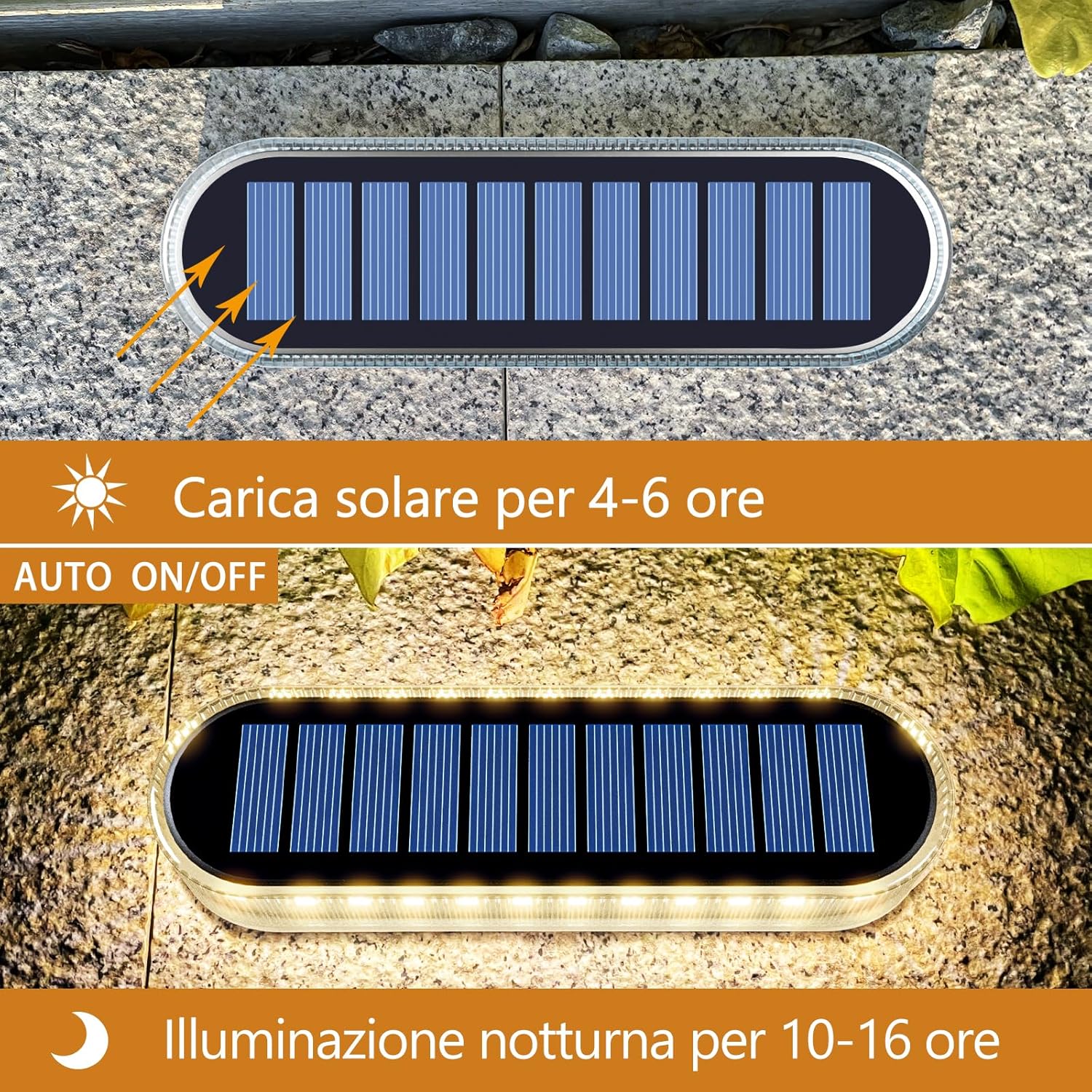 Thumbnail 1 de YiLaie Luci Solari da Giardino per Scala Bianca Calda 2700K, 6 pezzi (IP68)