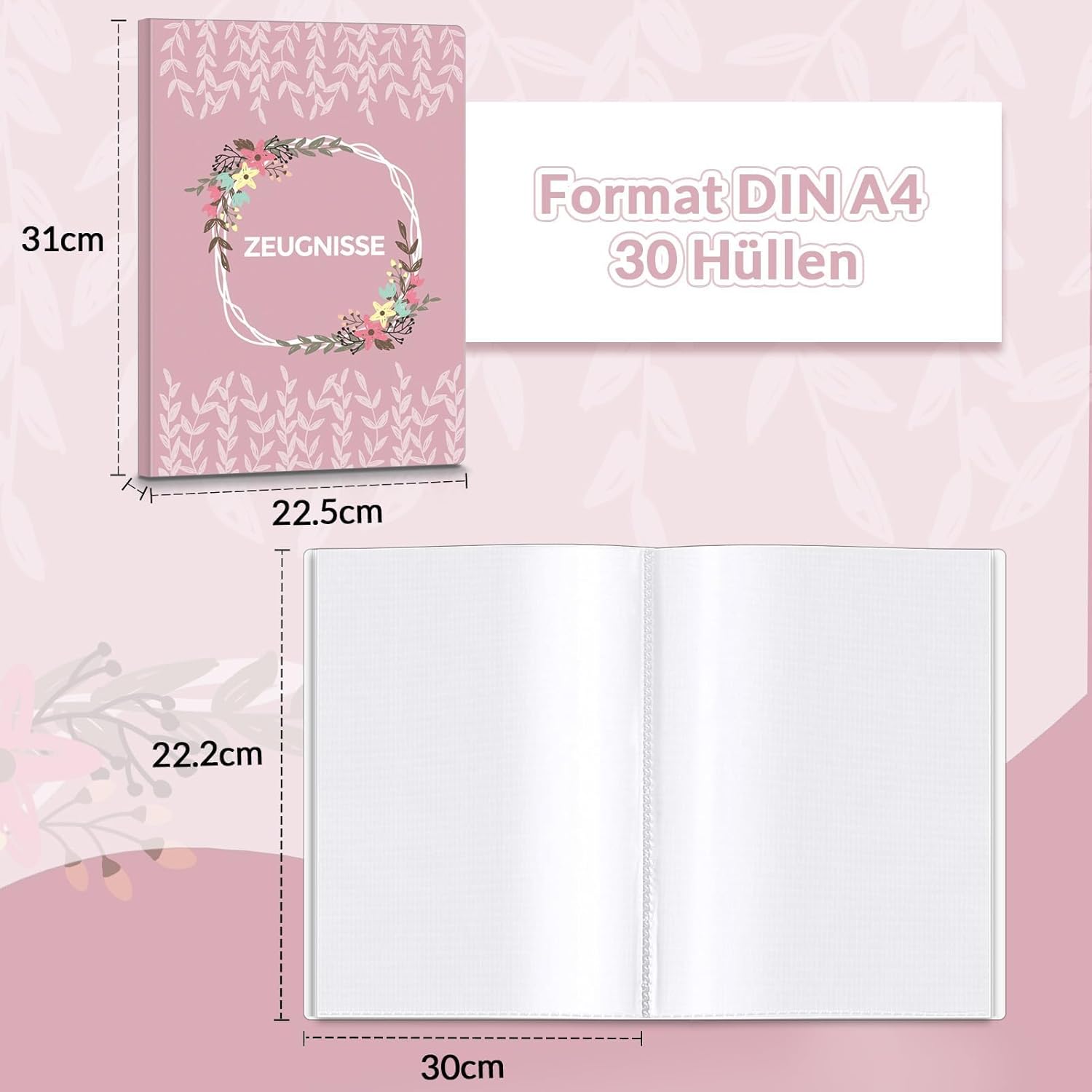 Thumbnail 2 de skydue Zeugnismappe A4 30 Hüllen 📁