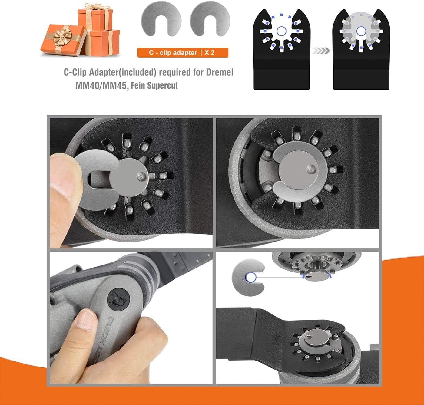 Thumbnail 6 de 5 Pcs LEILUO Titanium Oscillating Multitool Blades for Hard Materials – 5-Piece Set