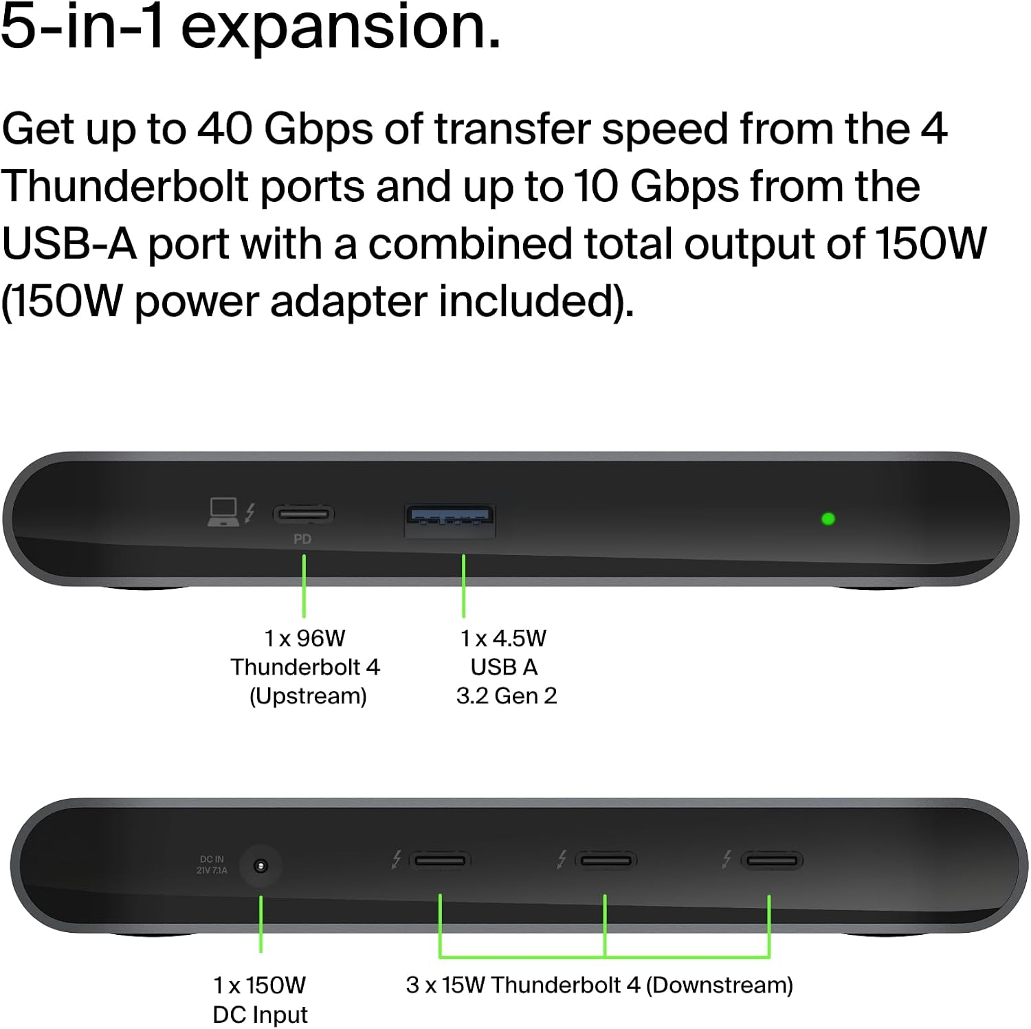 Detalle 2 de Belkin Connect Thunderbolt 4 Dock 96W