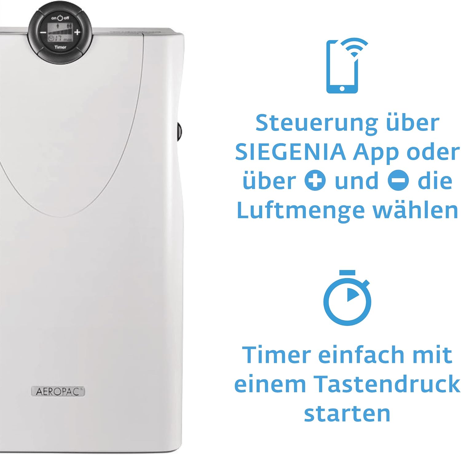 Thumbnail 3 de SIEGENIA AEROPAC IE Smart – ścienny wentylator nawiewny 160 m³/h, Wi-Fi
