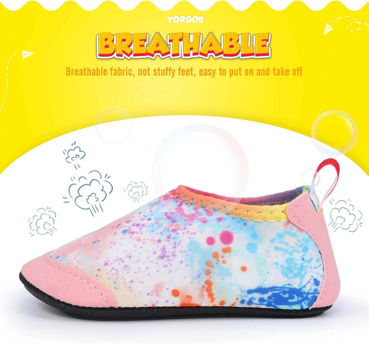 Thumbnail 5 de Yorgou toddler water shoes: lightweight barefoot aqua socks with non-slip EVA sole