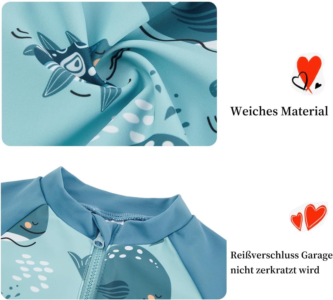 Thumbnail 3 de UMELOK Baby Badeanzug Mädchen mit UV-Schutz und Sonnenhut – UPF 50+