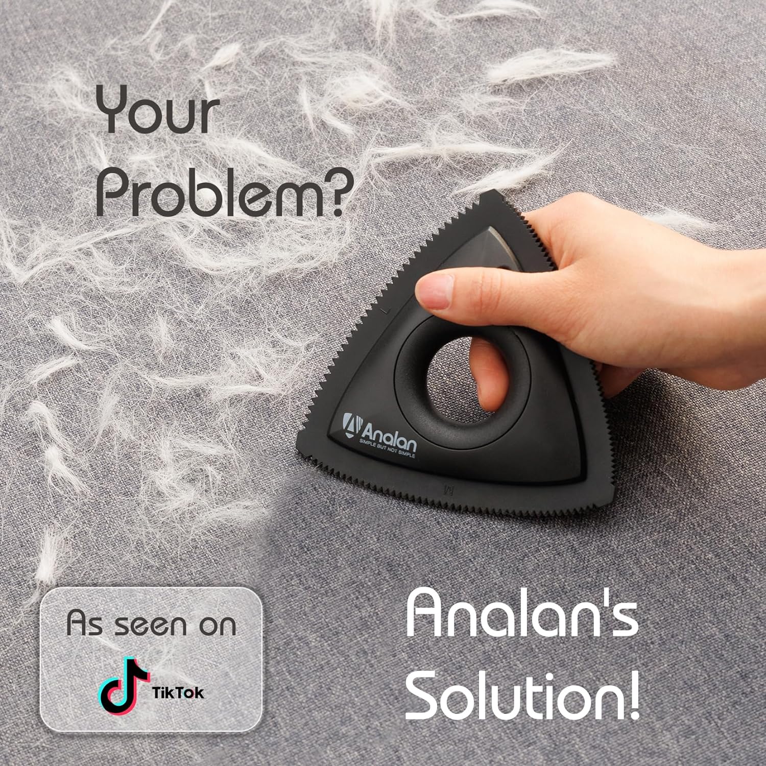 Detalle 2 de ANALAN Mini Pet Hair Remover Brush: Handheld Magic for Carpet, Furniture and Bedding